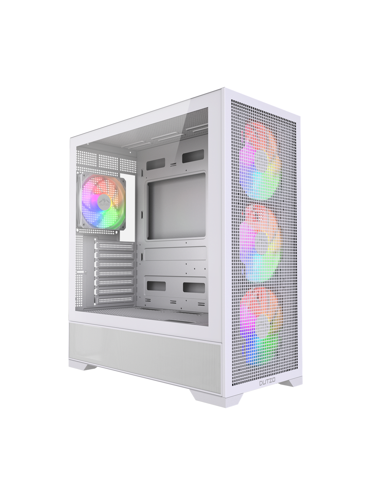 DUTZO C740 Airflow ARGB - Kabinet - Miditower - Hvid, Kabinet