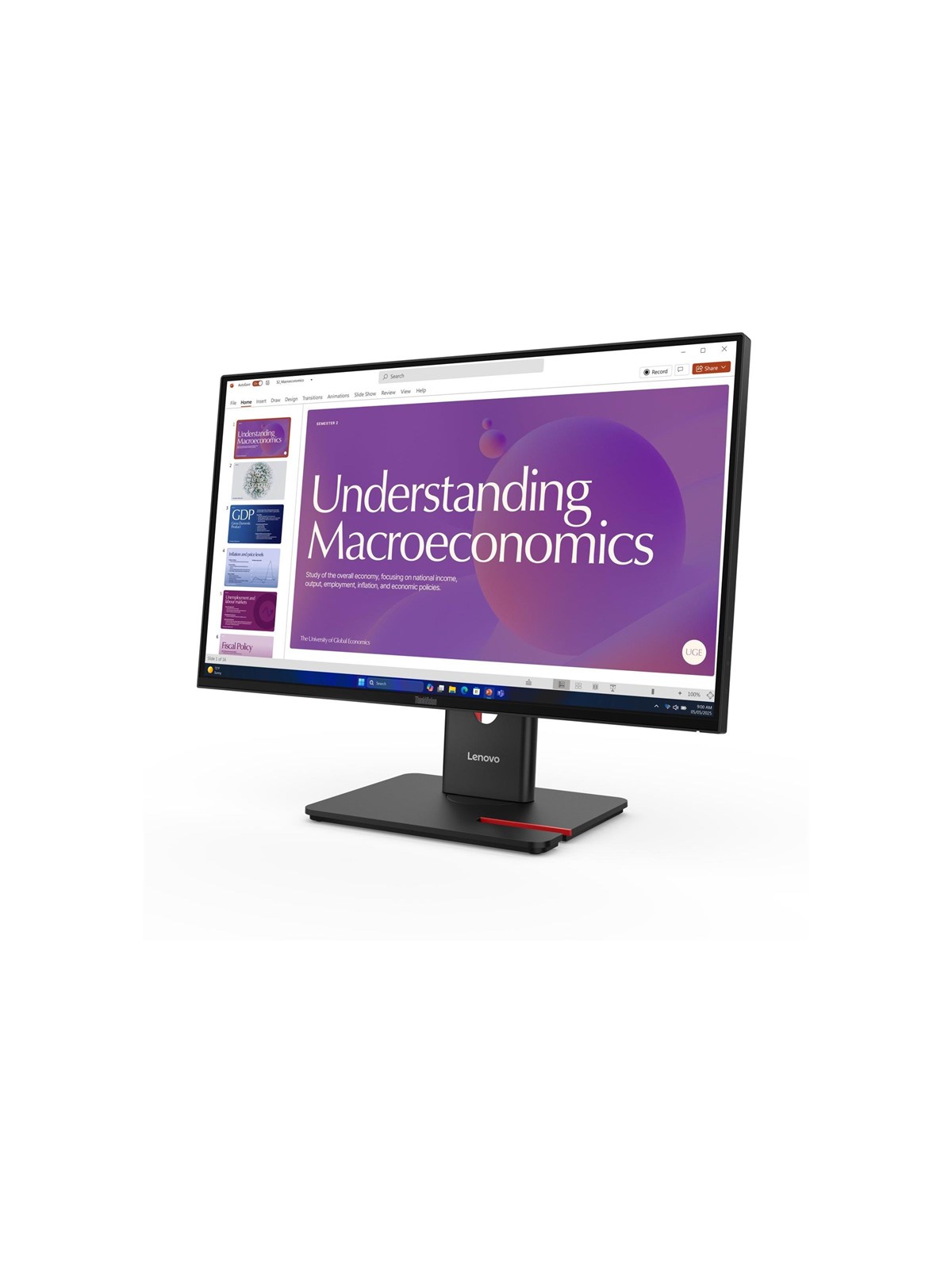 24" Lenovo ThinkVision T24d-40 - 1920x1080 (FHD) - 120Hz - IPS, Computerskærm