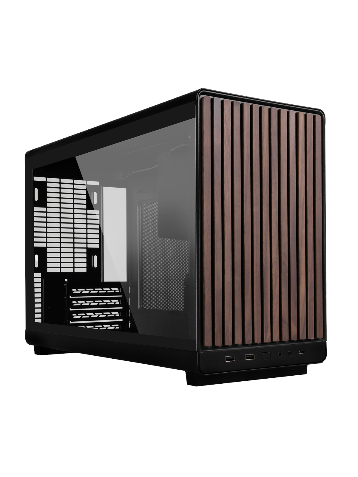 Lian Li A3 Wood Black - Kabinet - Minitower - Sort, Kabinet