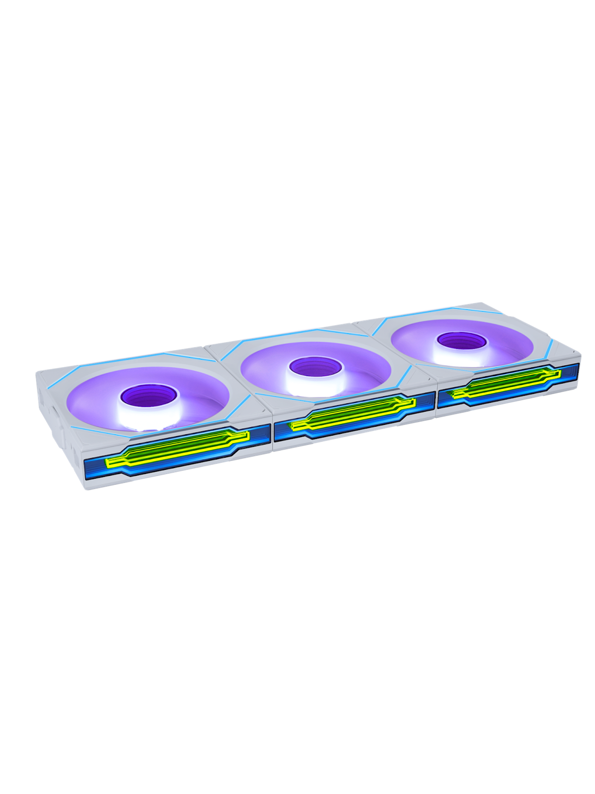 Lian Li UNI Fan INF 120 (3-pack) - Reverse blade - Kabinet køler - 120mm - Hvid med RGB - 32 dBA