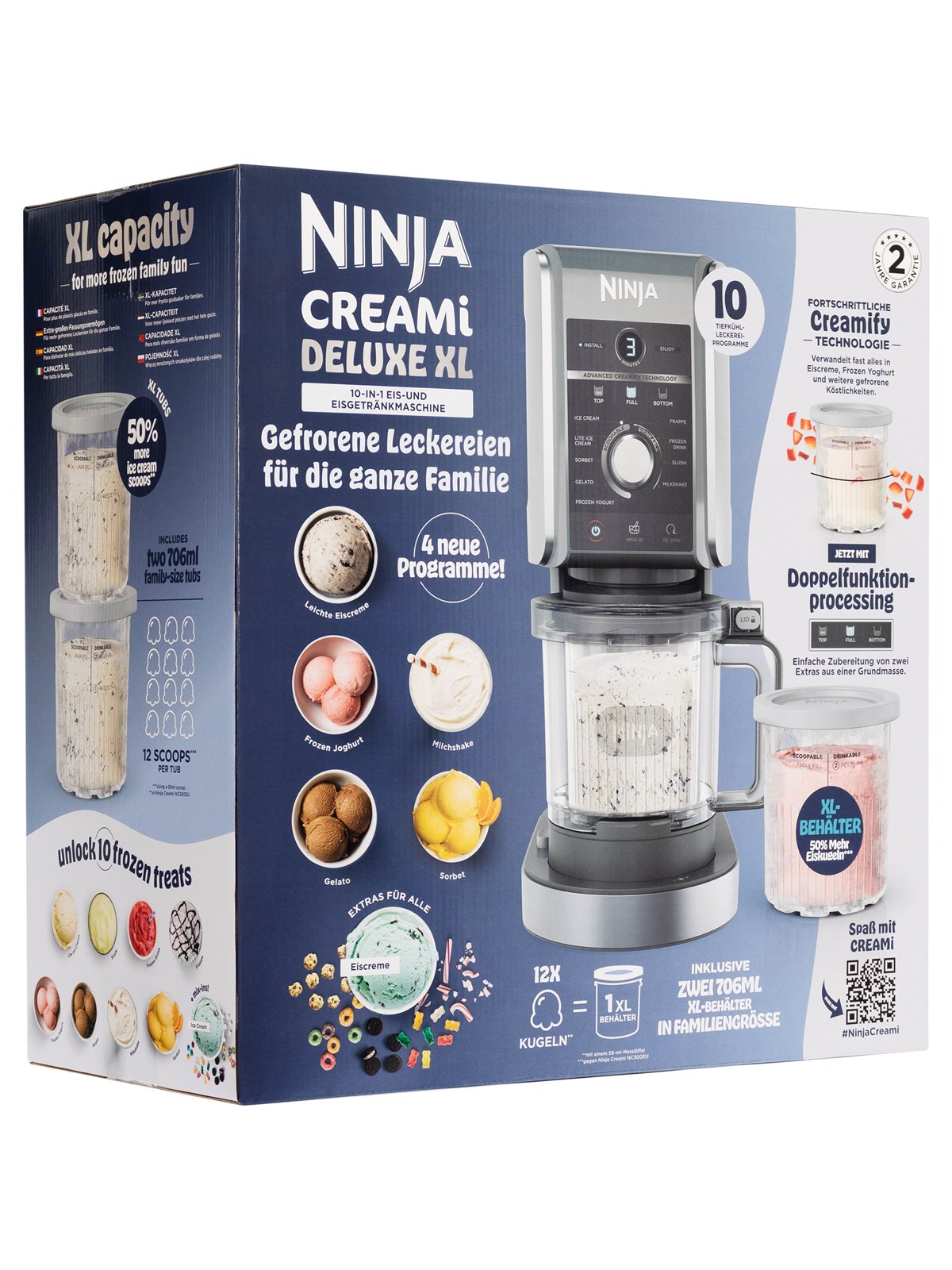Ninja Ismaskine Creami Deluxe NC502EU - Black / Silver