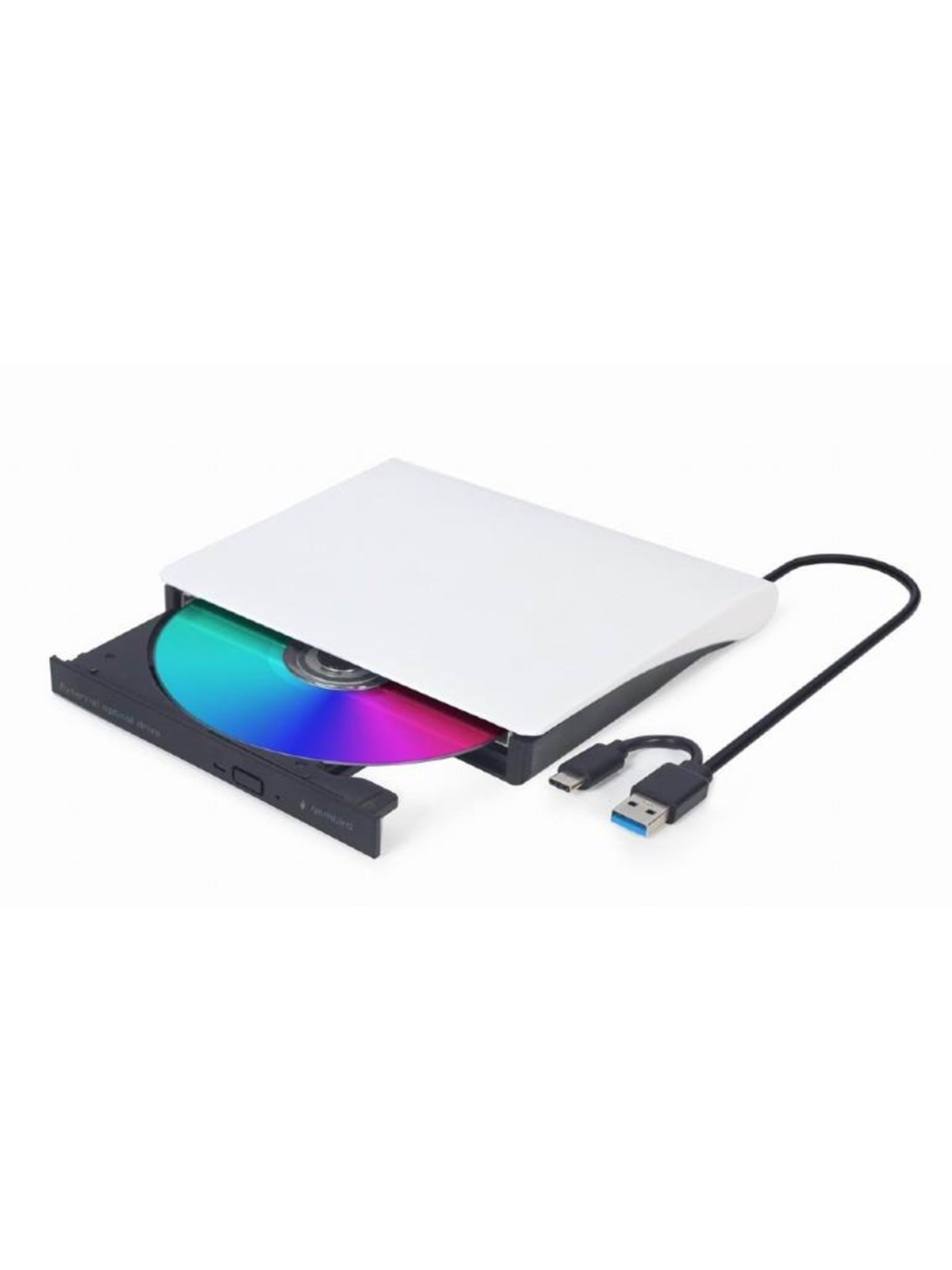 Gembird DVD-USB-031-BW - Ekstern - DVD-RW (Brænder) - USB 3.1 Gen 1 - Hvid