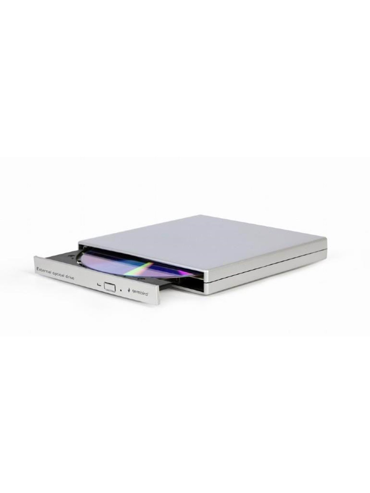 Gembird DVD-USB-021-SV - Ekstern - DVD-RW (Brænder) - USB 2.0 - Sølv, Eksternt Drev