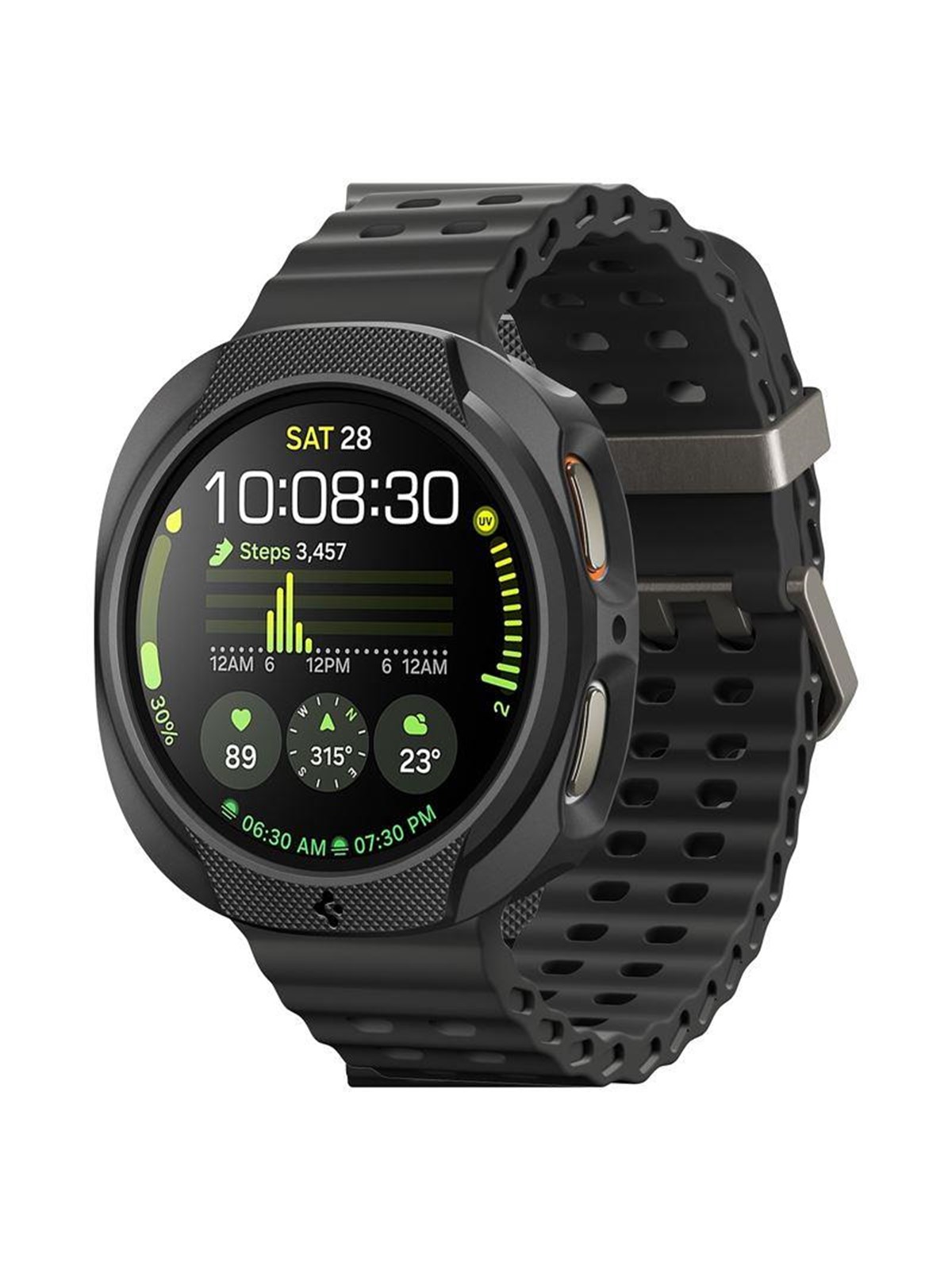 Spigen Liquid Air - matte black - Samsung Galaxy Watch 8 (40mm), Smartwatch Tilbehør