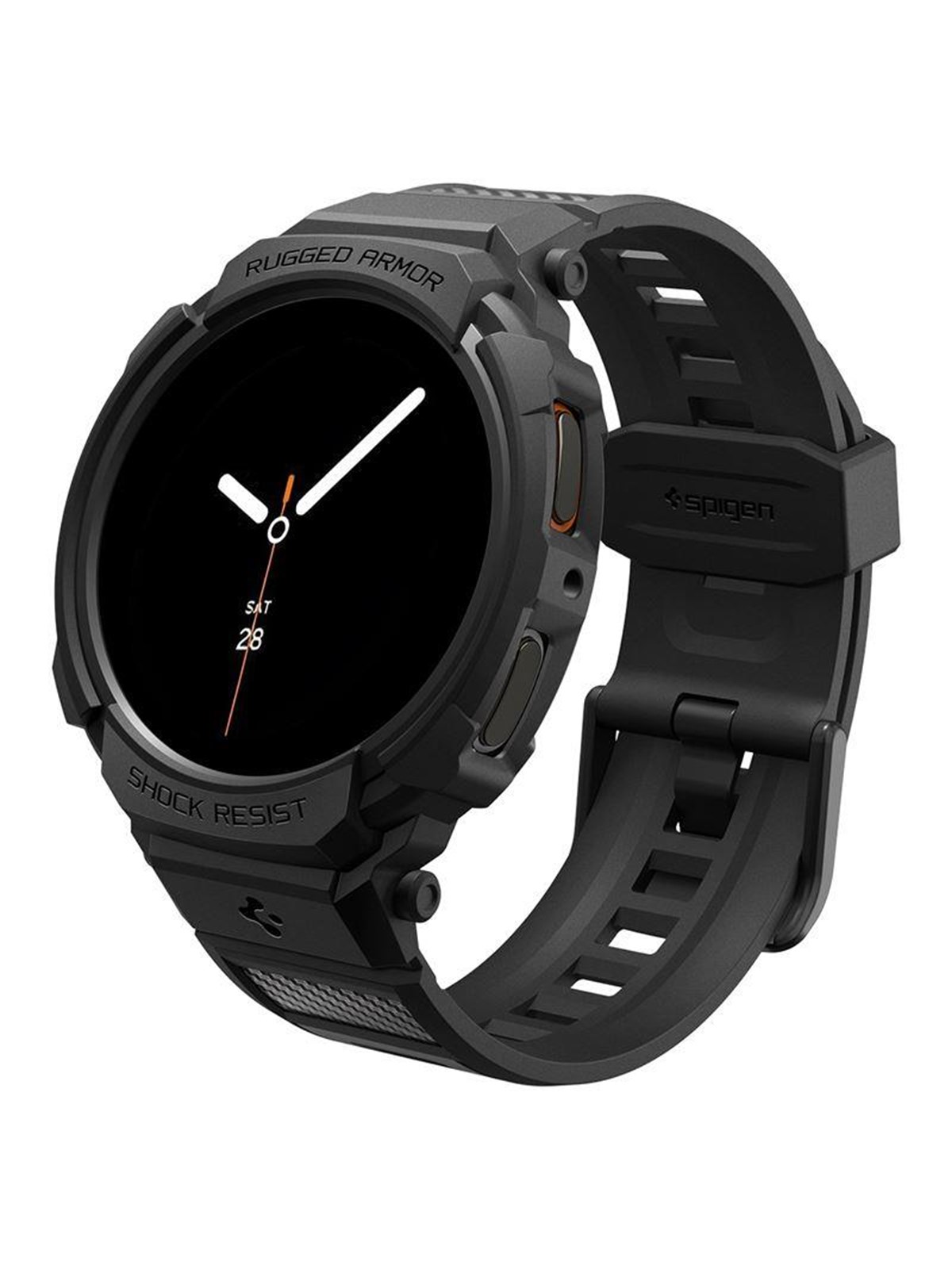 Spigen Rugged Armor Pro - matte black - Samsung Galaxy Watch 8 (40mm), Smartwatch Tilbehør