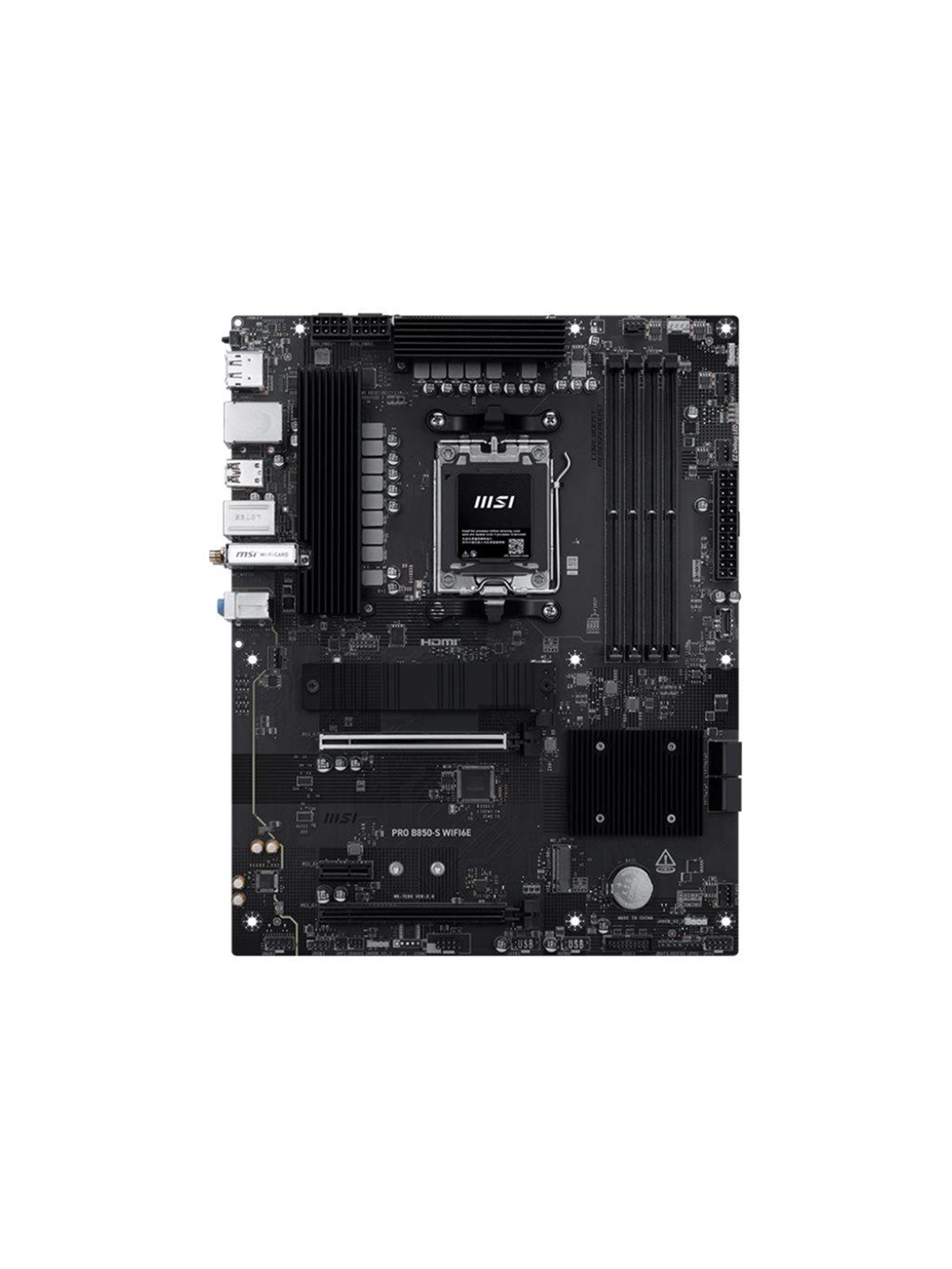 MSI PRO B850-S WIFI6E Bundkort - AMD B850 - AMD AM5 socket - DDR5 RAM - ATX