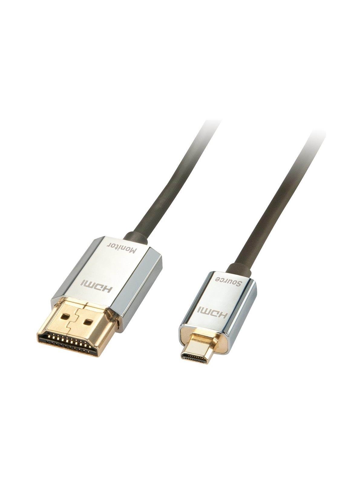 Lindy CROMO Slim High Speed HDMI to micro HDMI Cable with Ethernet, Skærmkabel