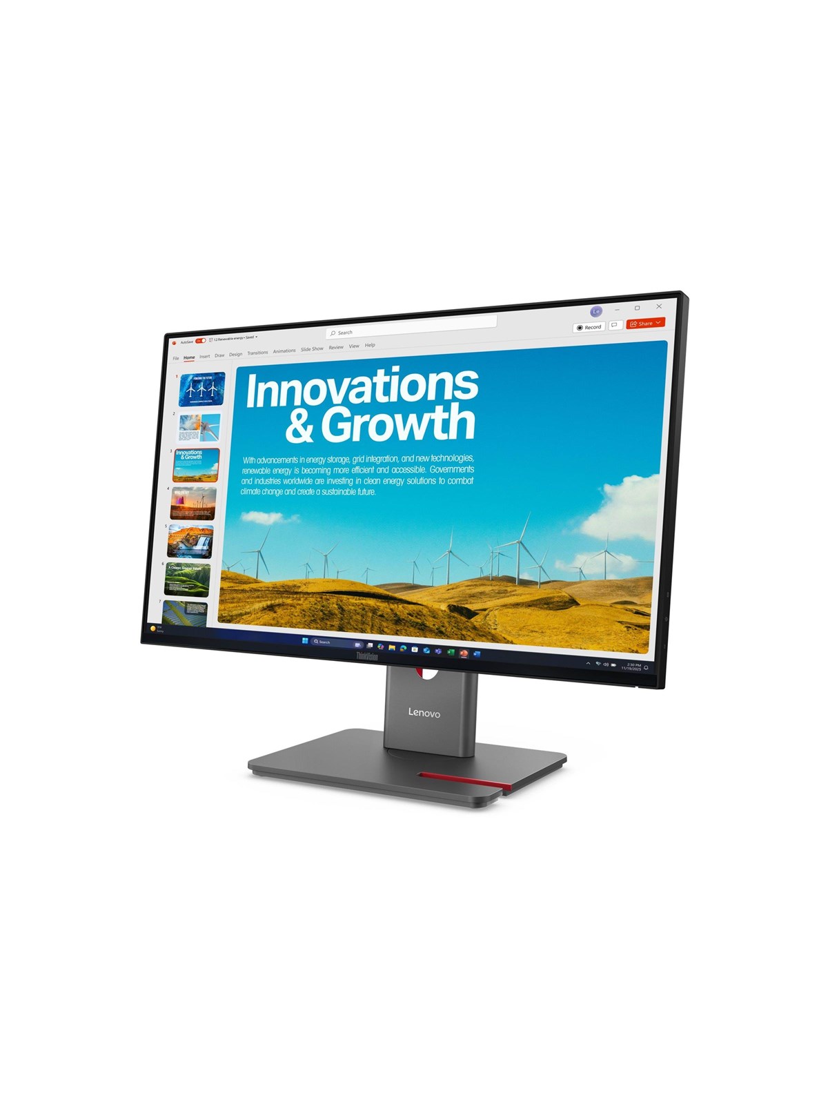 24" Lenovo ThinkVision P24QD-40 - 2560x1440 (QHD) - 120Hz - IPS - KVM switch