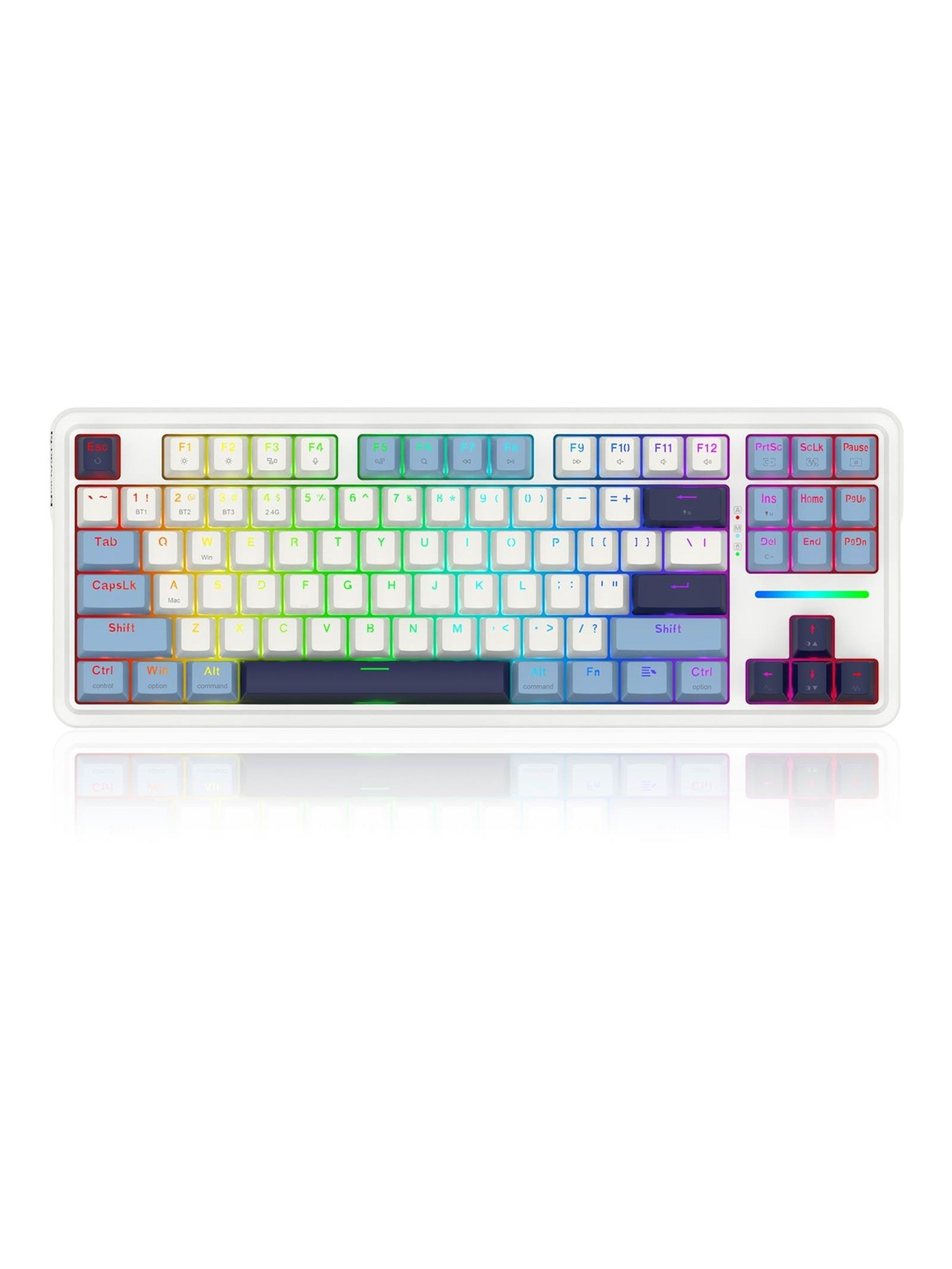 REDRAGON K728WBB-RGB-PRO Antonium Pro keyboard - Gaming Tastatur - Amerikansk engelsk - Hvid