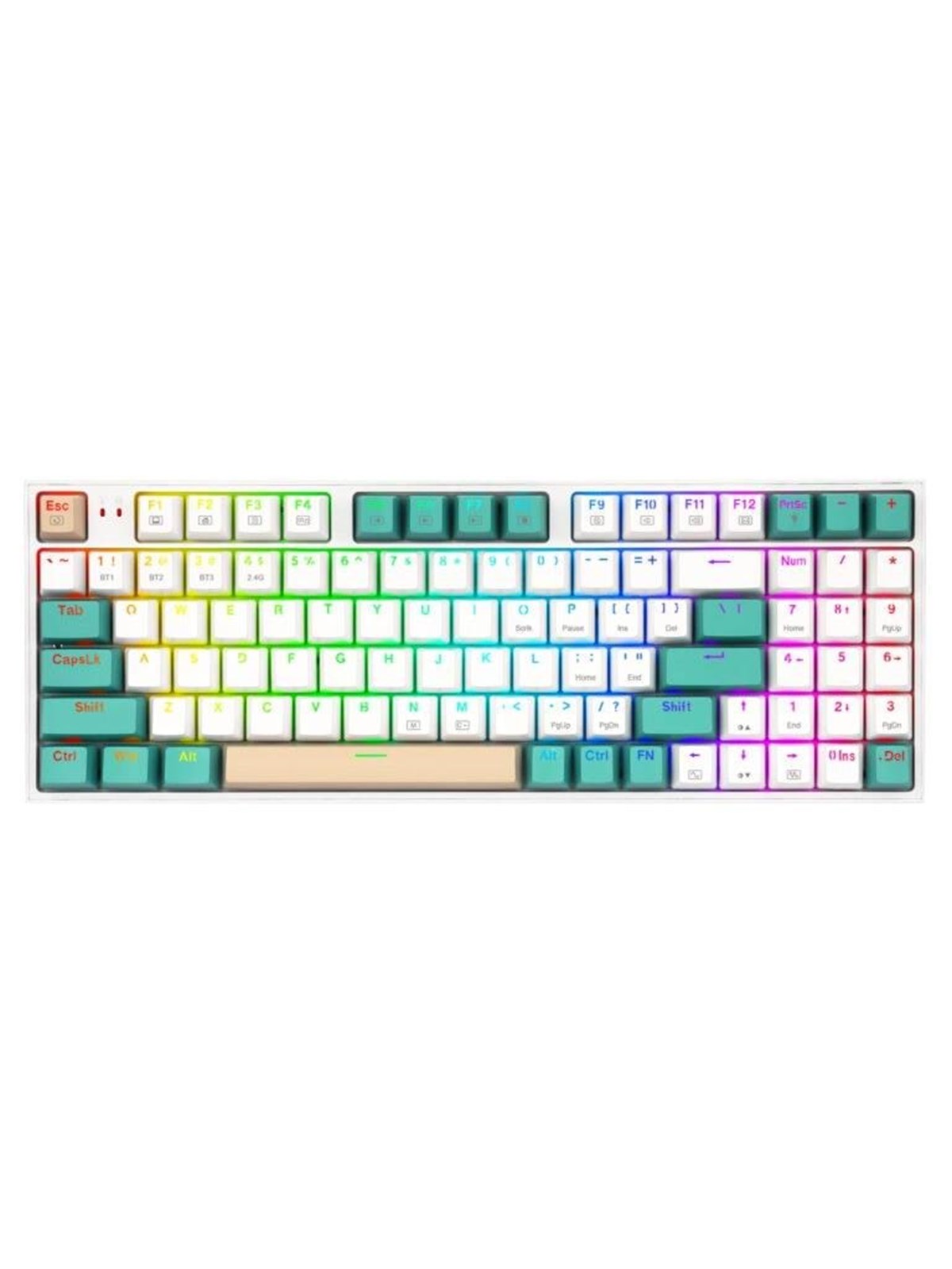 REDRAGON K643GWC-RGB-PRO Veigar Pro keyboard - Gaming Tastatur - Amerikansk engelsk - Hvid