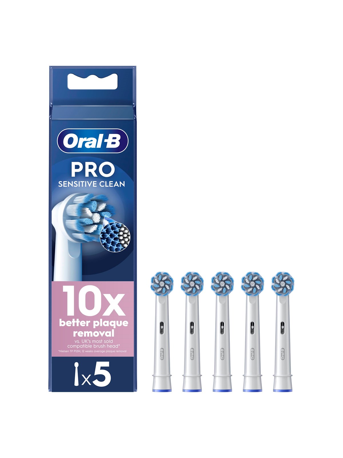Oral-B Tandbørstehoveder Sensitive Clean & Care - 5 pcs, El Tandbørste