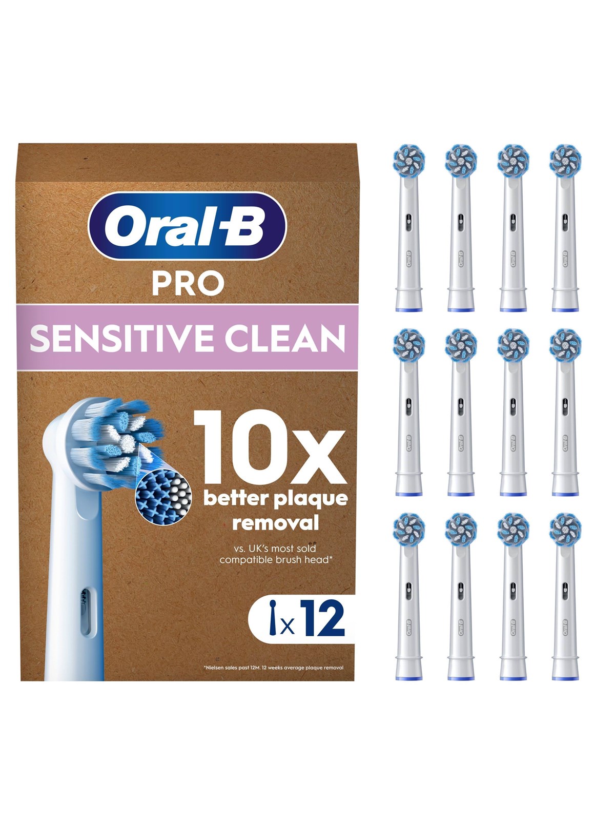 Oral-B Tandbørstehoveder Sensitive Clean&Care - 12 pcs Letterbox, El Tandbørste
