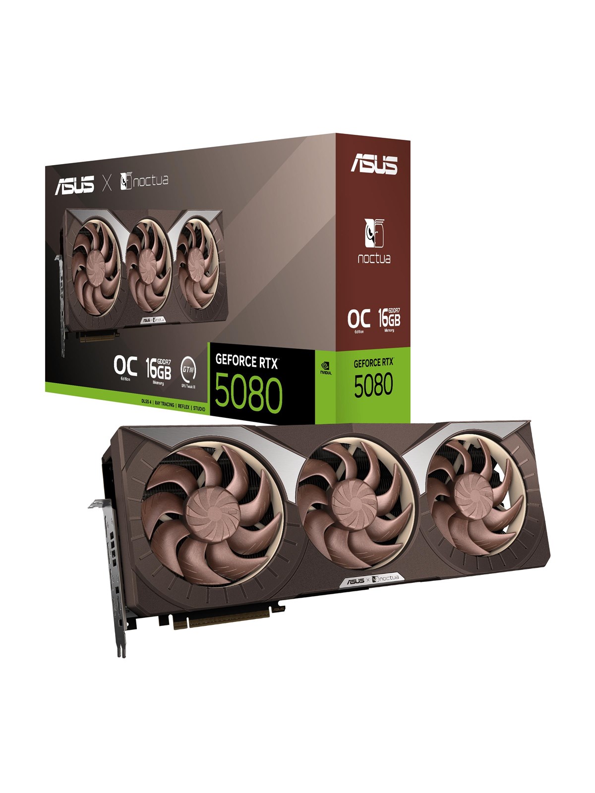 ASUS GeForce RTX 5080 Noctua OC - 16GB GDDR7 RAM - Grafikkort, Grafikkort