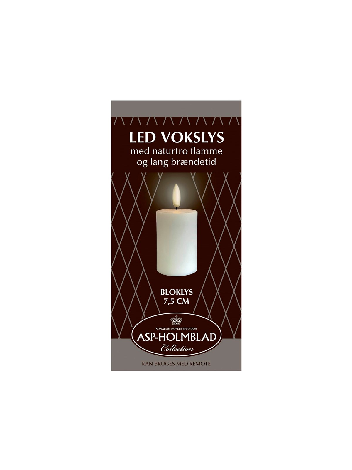 Asp-Holmblad LED-Voks bloklys, Boligindretning
