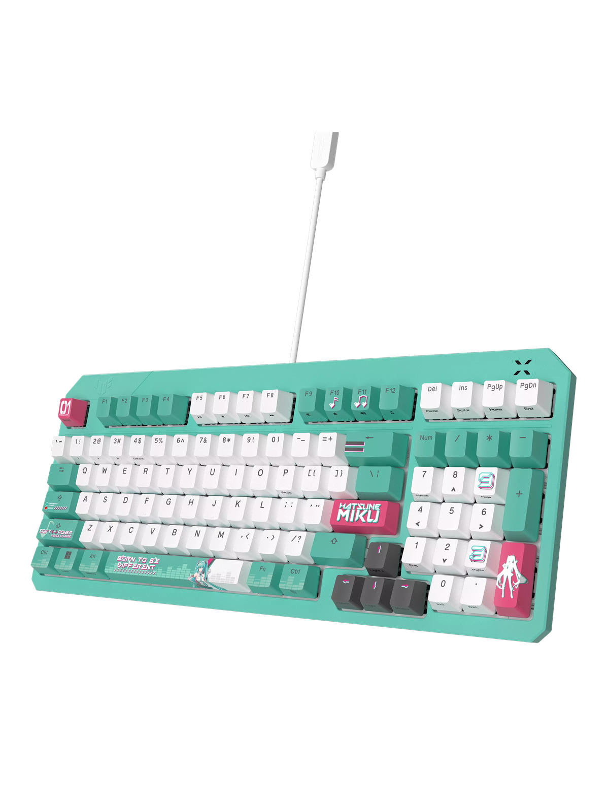 ASUS TUF GAMING K3 Gen II - Hatsune Miku Edition - Gaming Tastatur - Nordisk - Grøn