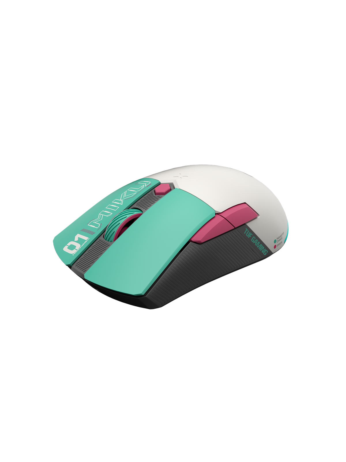 ASUS TUF Gaming Mini - Hatsune Miku Edition - Mus - Optisk - 6 knapper - Blå