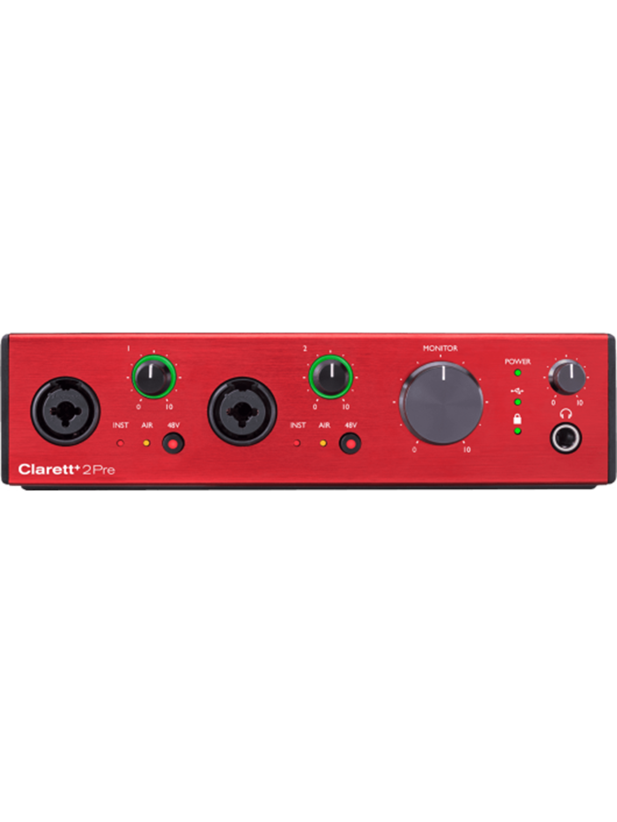 Focusrite Clarett+ 2Pre - 10 in / 4 out USB-C audio interface with analog air-circuit