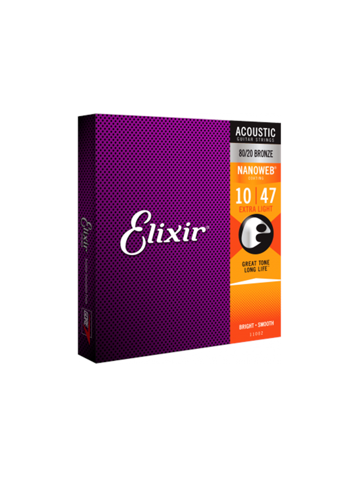 Elixir Strings 11002 - 80/20 Bronze - Akustiske strenge - Nanoweb - Extra Light (10-47)