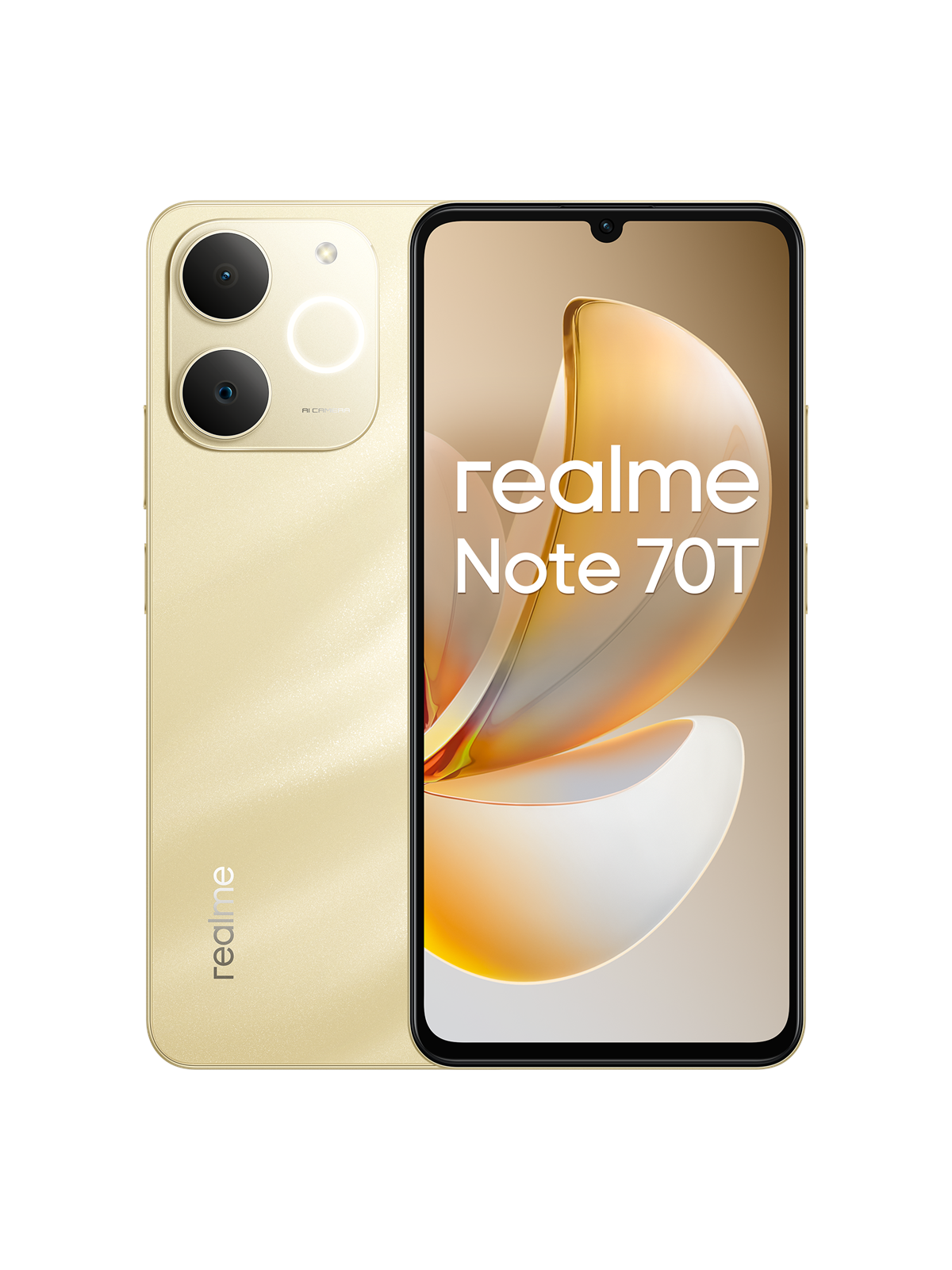 realme Note 70T 128GB/4GB - Beach Gold, Mobiltelefon