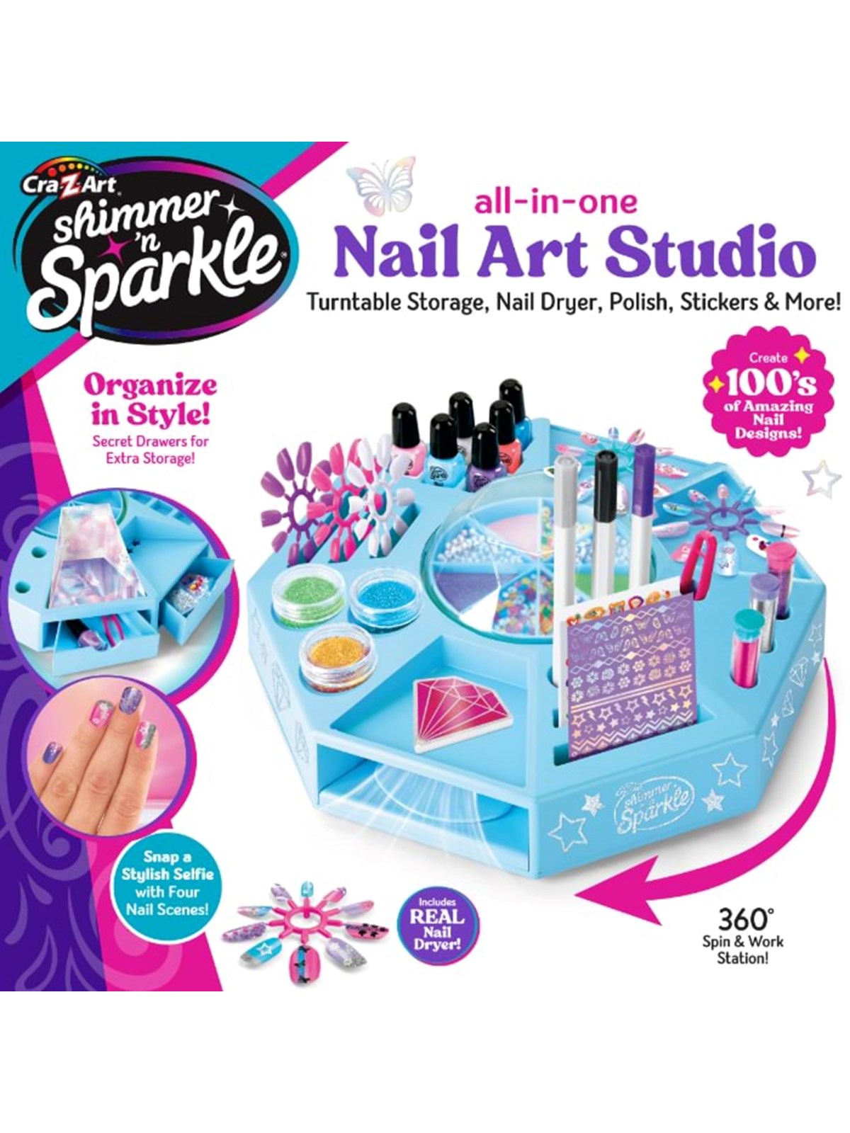 Shimmer n Sparkle ALL IN ONE NAIL ART STUDIO, Kreativt Legetøj