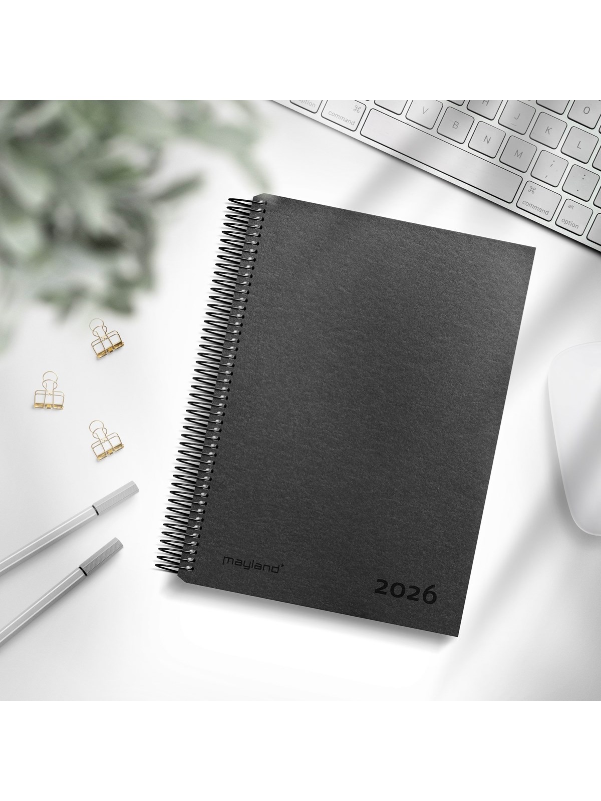Mayland Timekalender matsort genbrugskarton 2026, Kalender