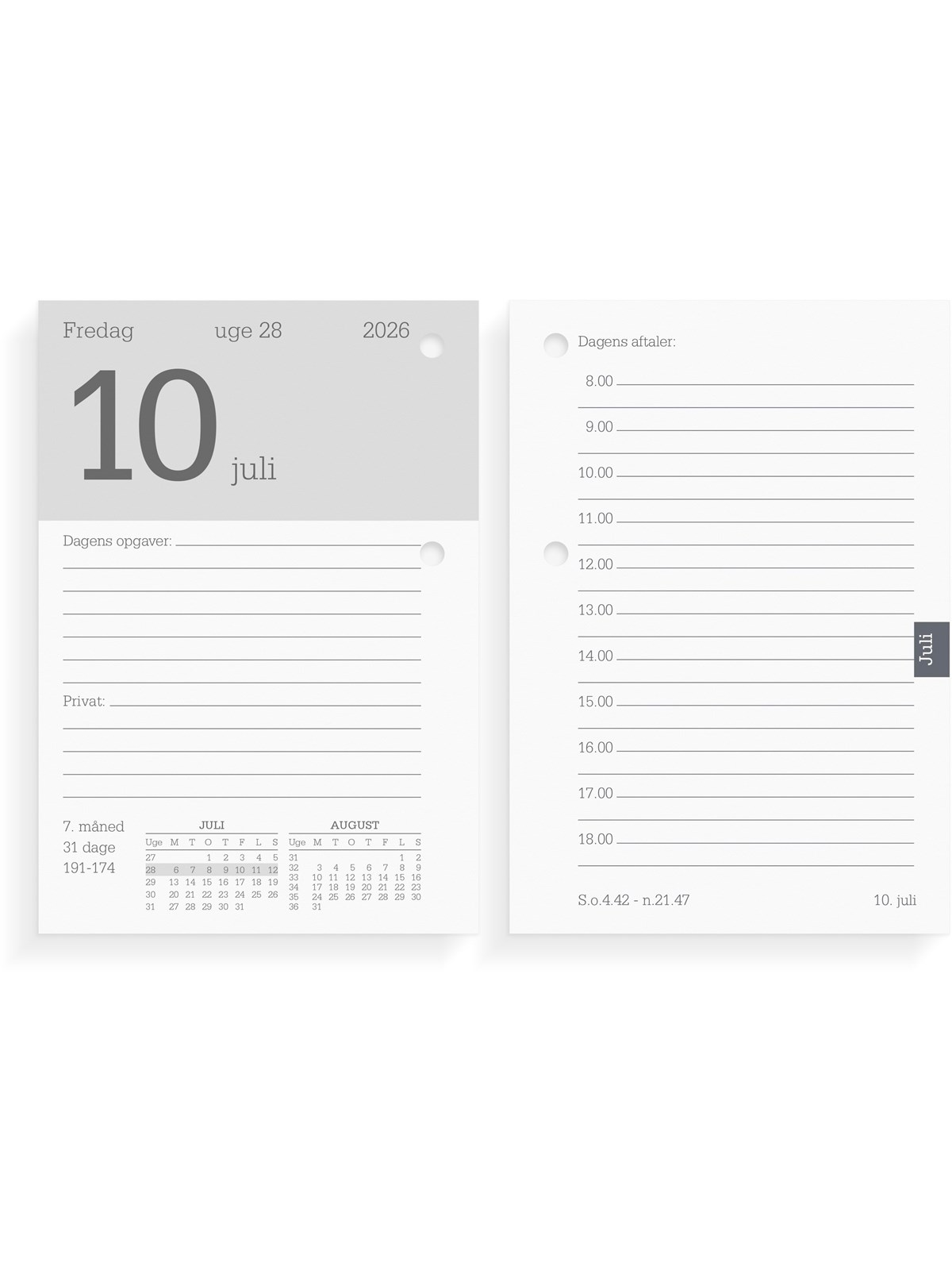 Mayland Blokkalender REFILL 2026, Kalender