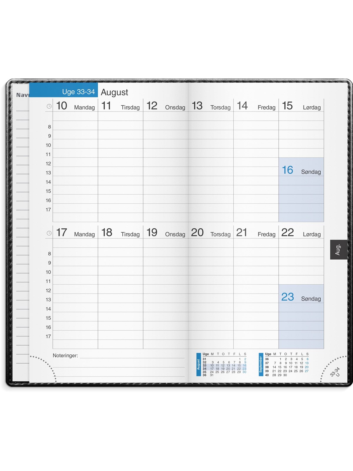 Mayland 14 dages kalender sort kunstskind 2026, Kalender
