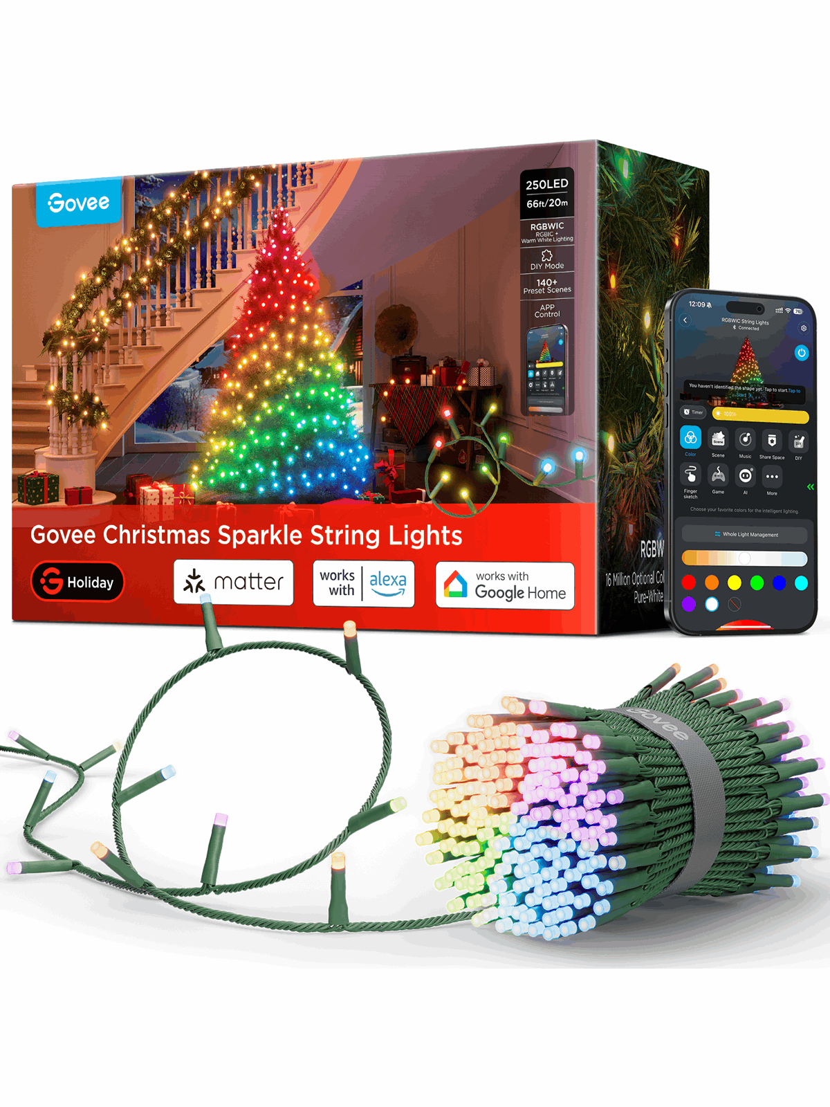 Govee Christmas String Lights - 20M, Smart Home