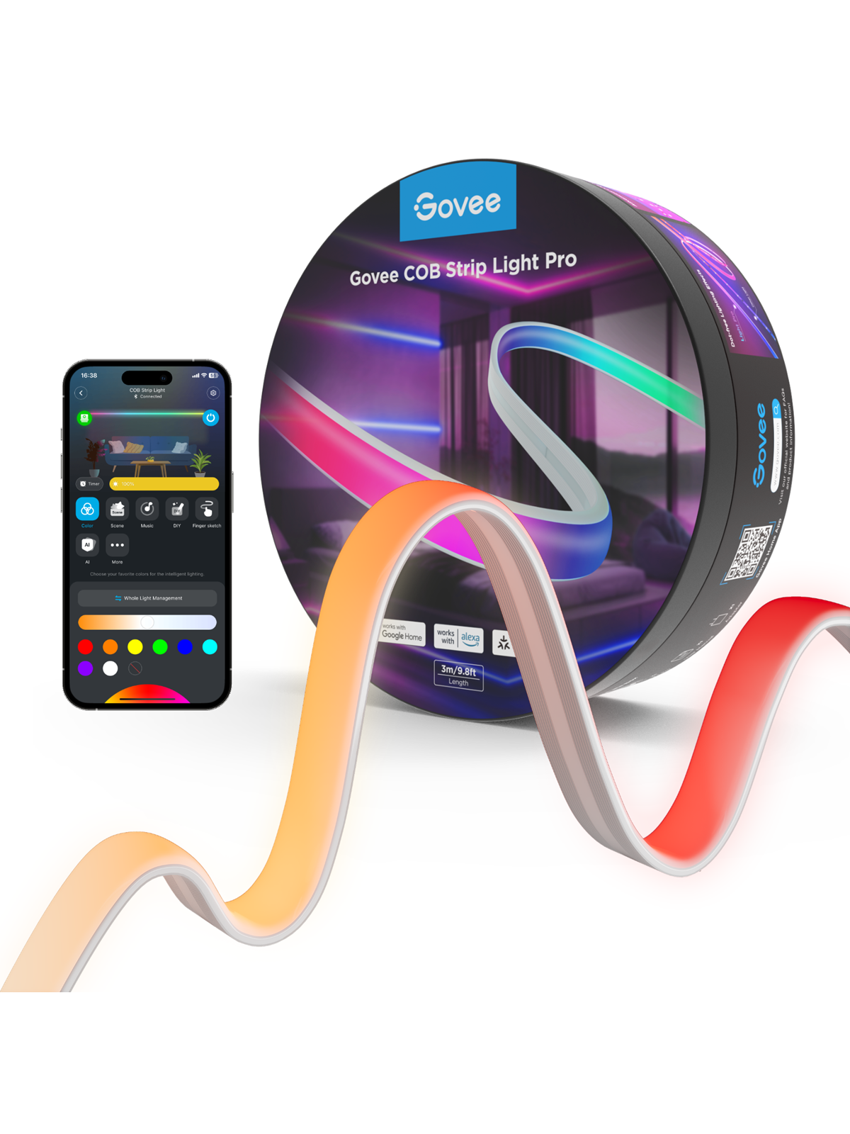 Govee COB Strip Light Pro - 3m, Smart Home
