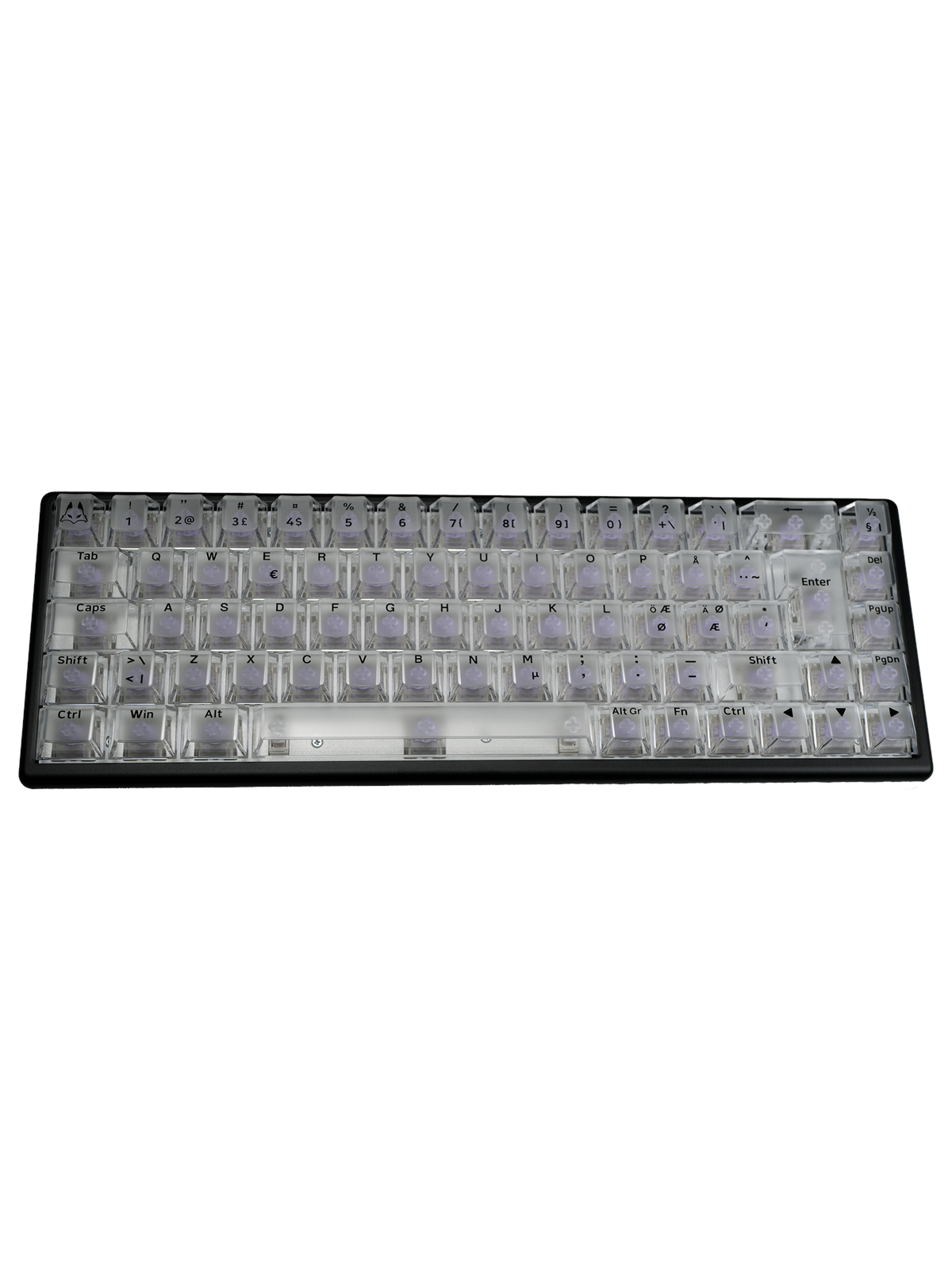 Arbiter Polar 65 HE - Phantom Clear - Gaming Tastatur - Uden Numpad - Nordisk - Sort