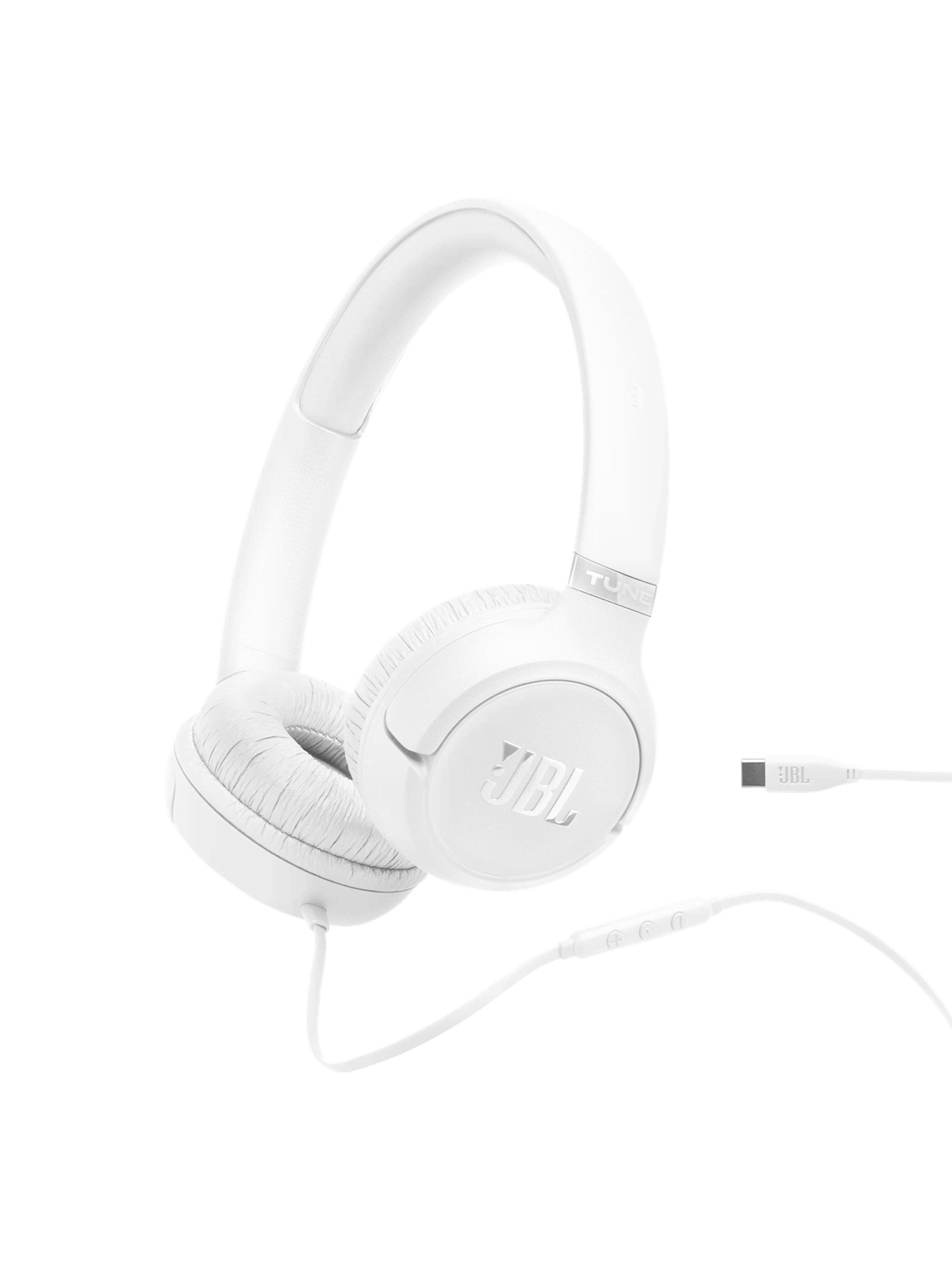 JBL Tune 530C Wired USB-C On-ear Headphones White, Hovedtelefonerheadset2
