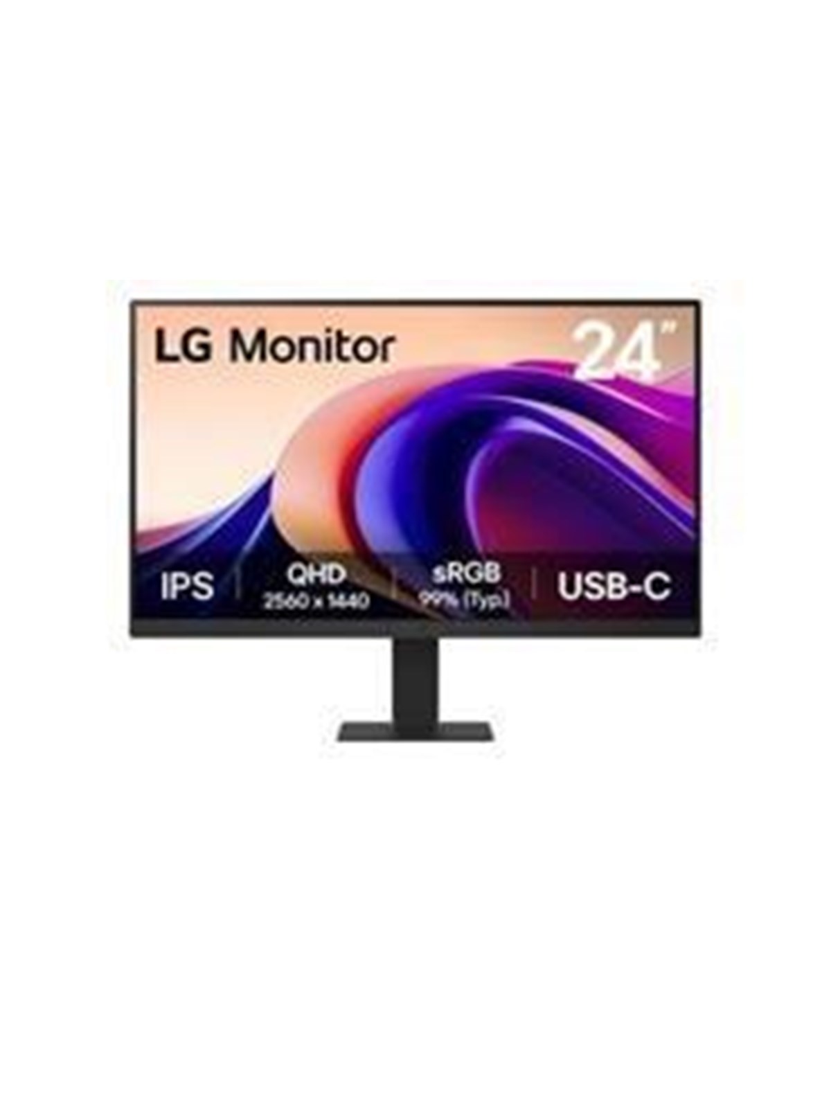 24" LG 24U631A-B - 2560x1440 (QHD) - 100Hz - IPS - 15W USB-C, Computerskærm