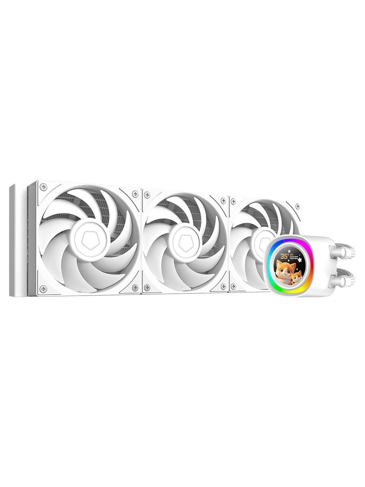 ID-Cooling FX360 LCD PE WHITE - CPU Vandkøling, Cpu Køler