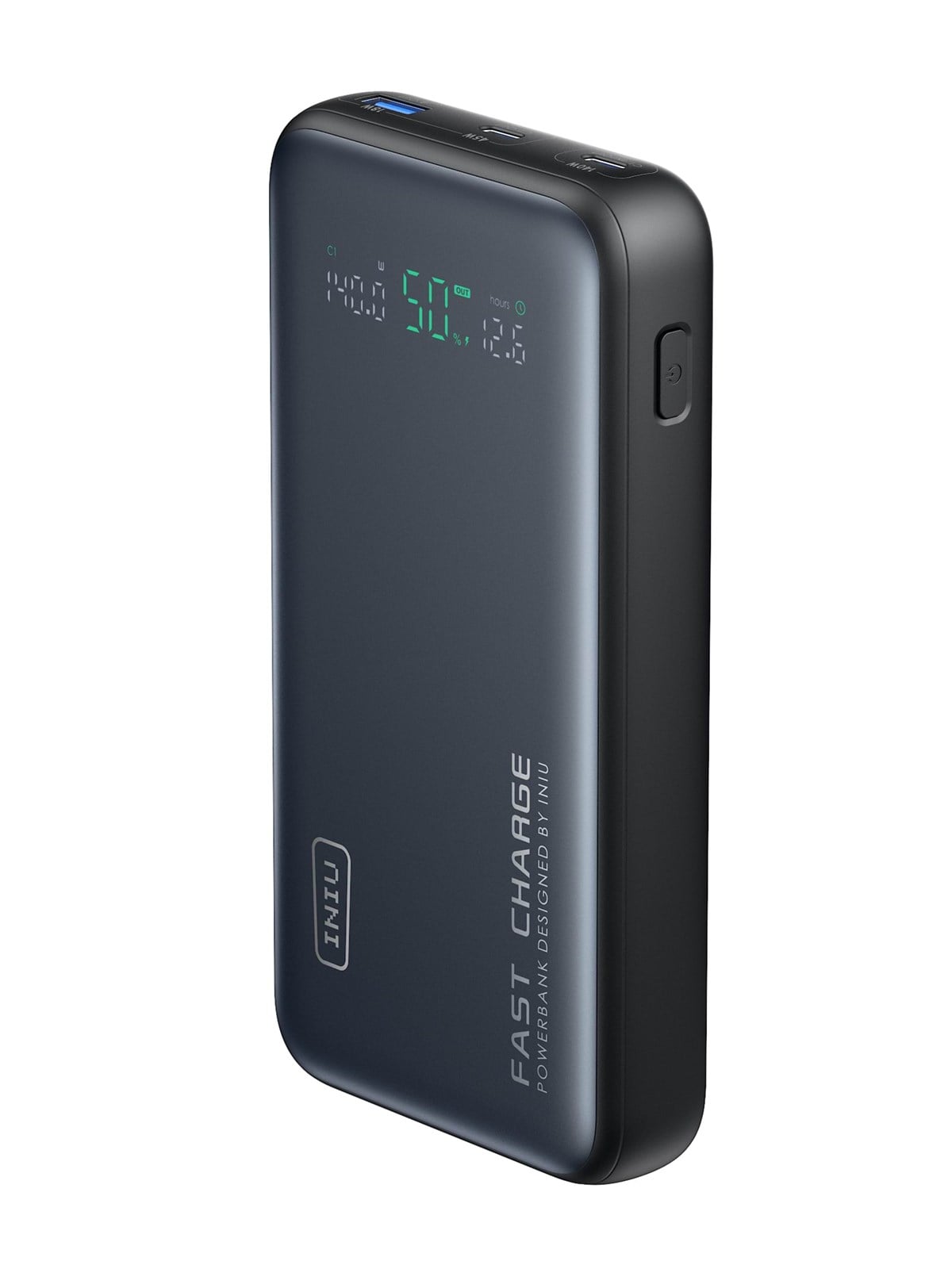INIU Leopard Power 140W Powerbank - Grå - 25000 mAh, Powerbank