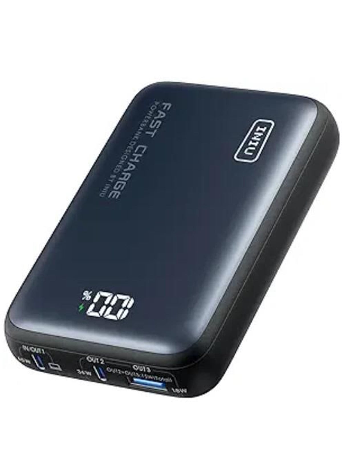 INIU Leopard Power 65W Powerbank - Grå - 20000 mAh, Powerbank