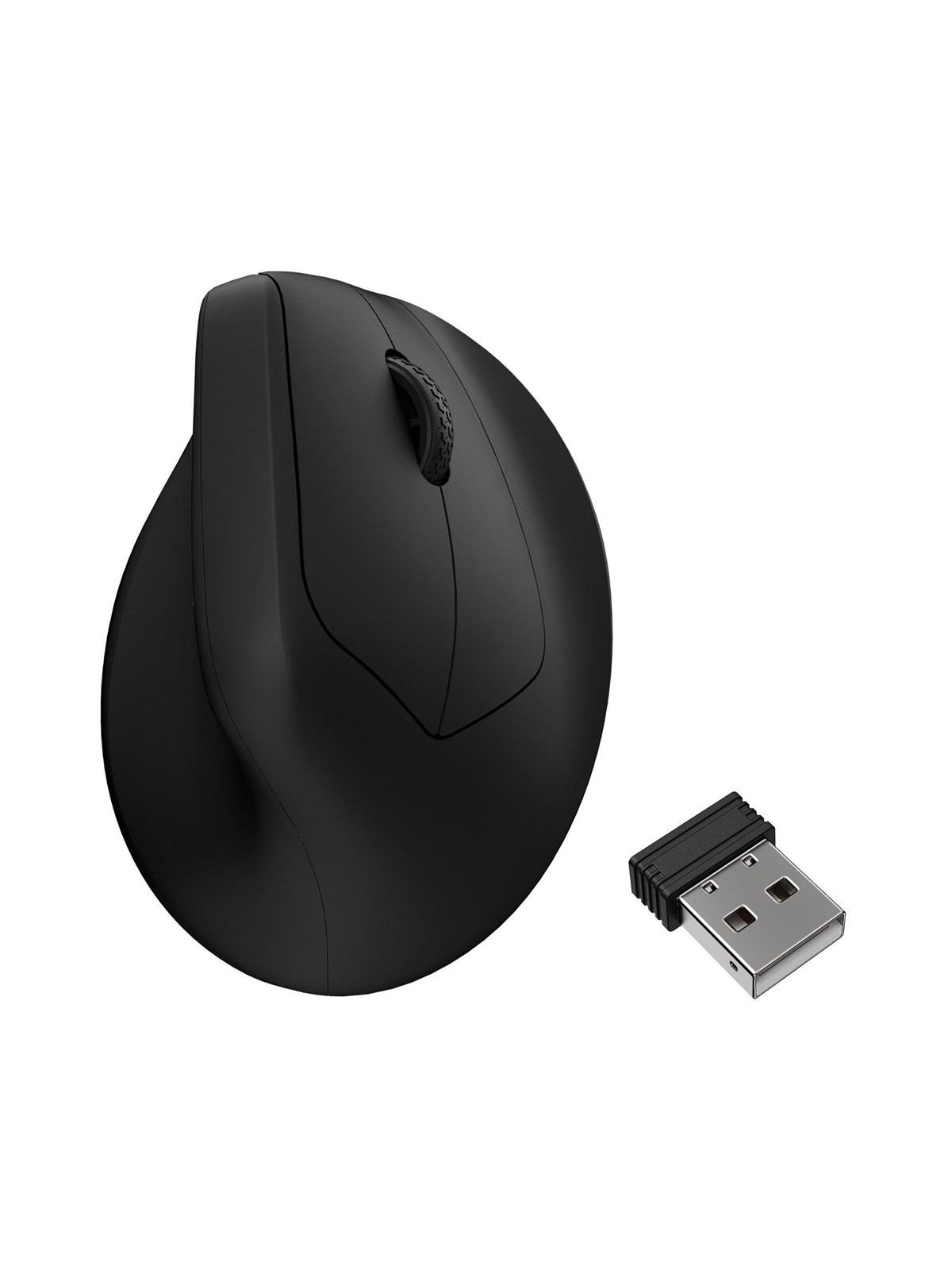 Keychron M5 Wireless Ergonomic - Ergonomisk mus - Optisk - 5 knapper - Sort