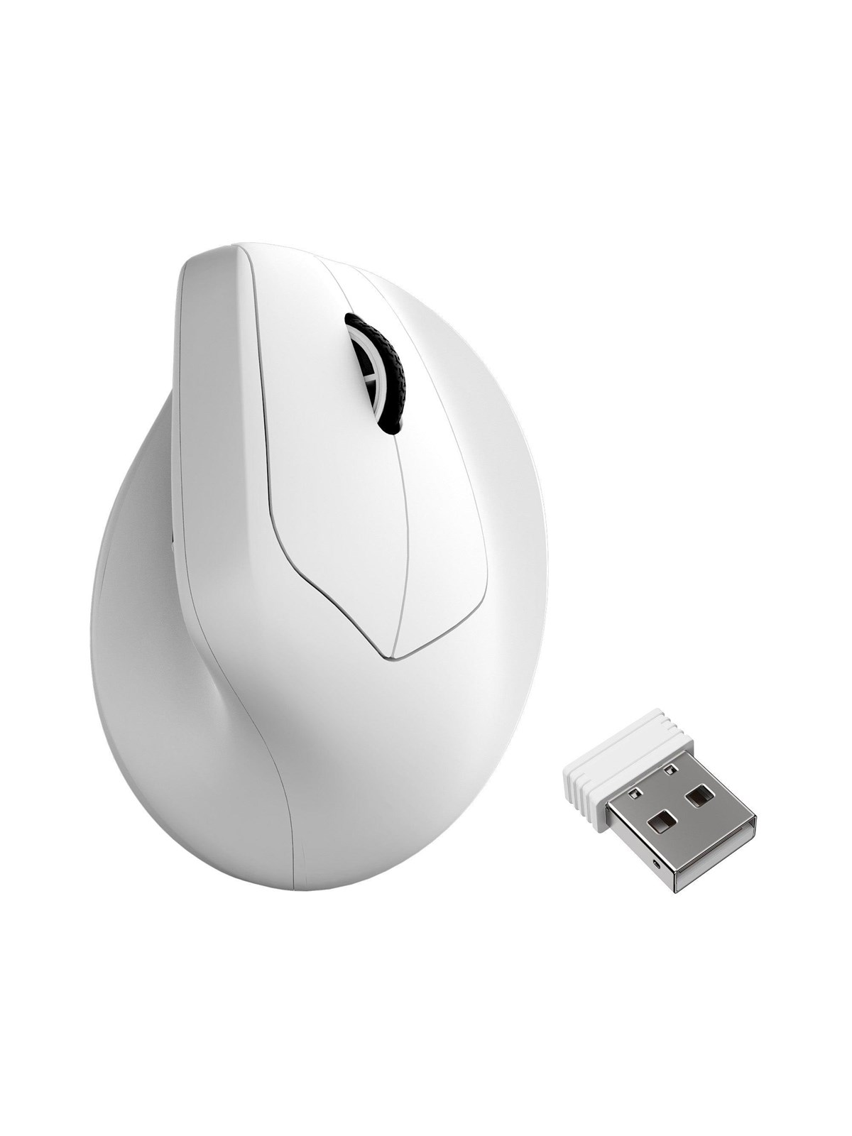 Keychron M5 Wireless Ergonomic - Ergonomisk mus - Optisk - 5 knapper - Hvid
