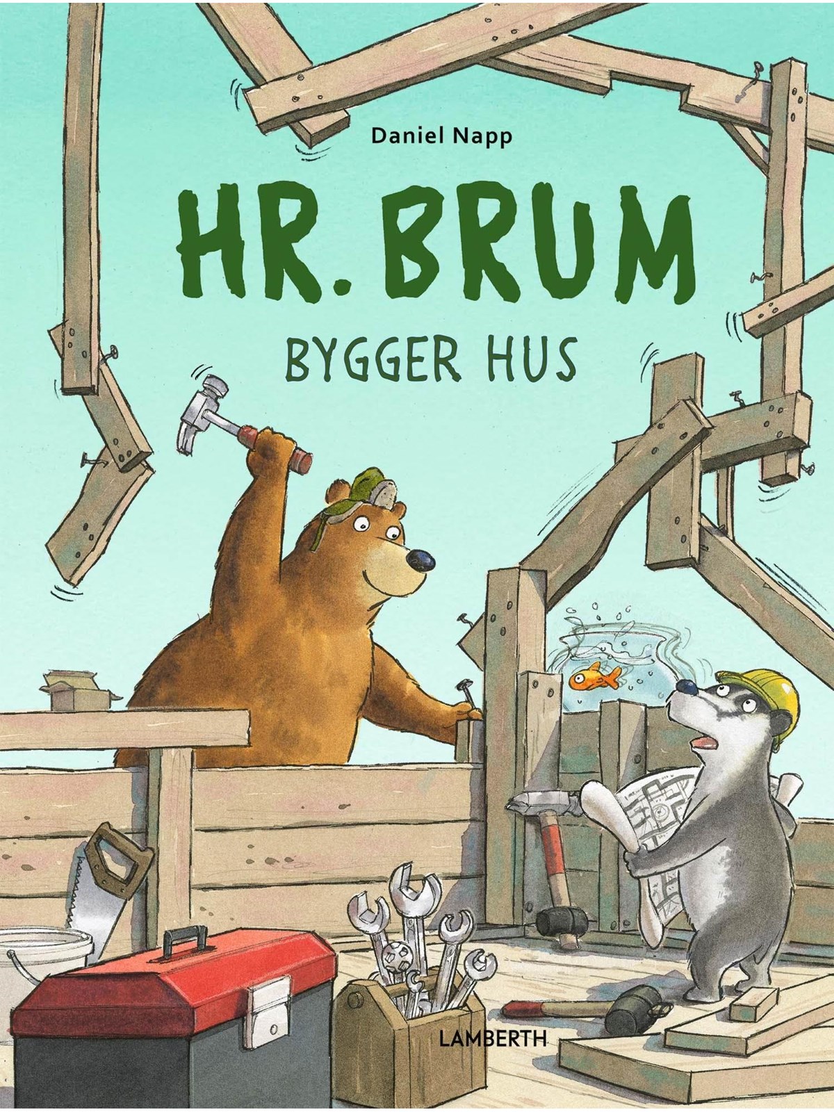 Hr. Brum bygger hus - Børnebog - Hardcover, Børnebog