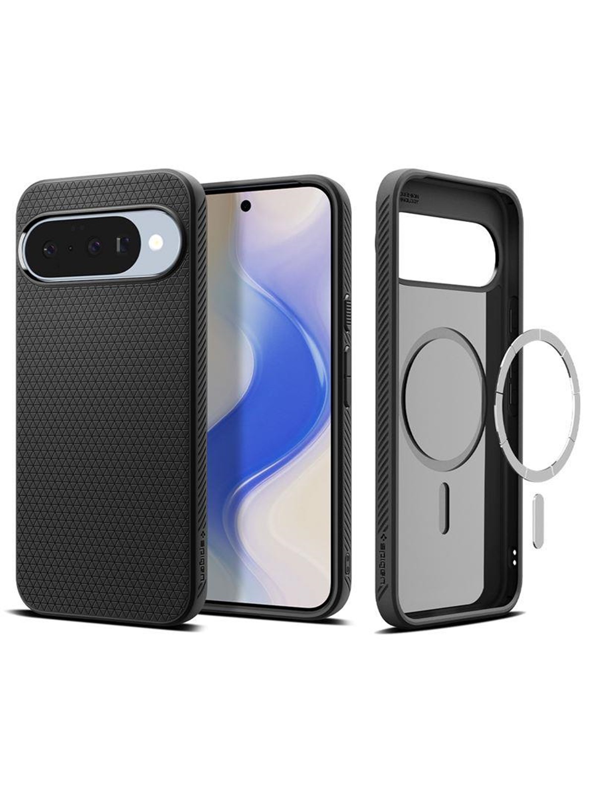 Spigen Liquid Air MagSafe - matte black - Google Pixel 10 Pro/Pixel 10, Mobilcover