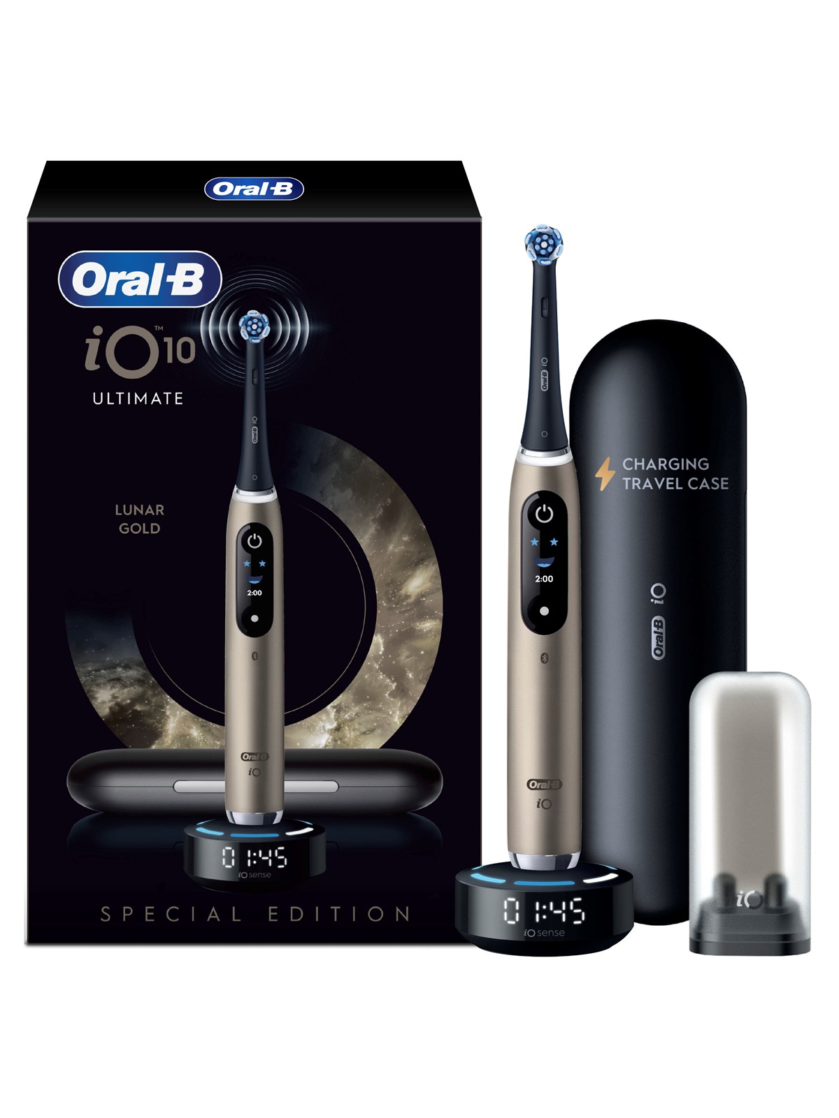Oral-B Tandbørste iO10 Lunar Gold Special Edition (Sort Refill), El Tandbørste