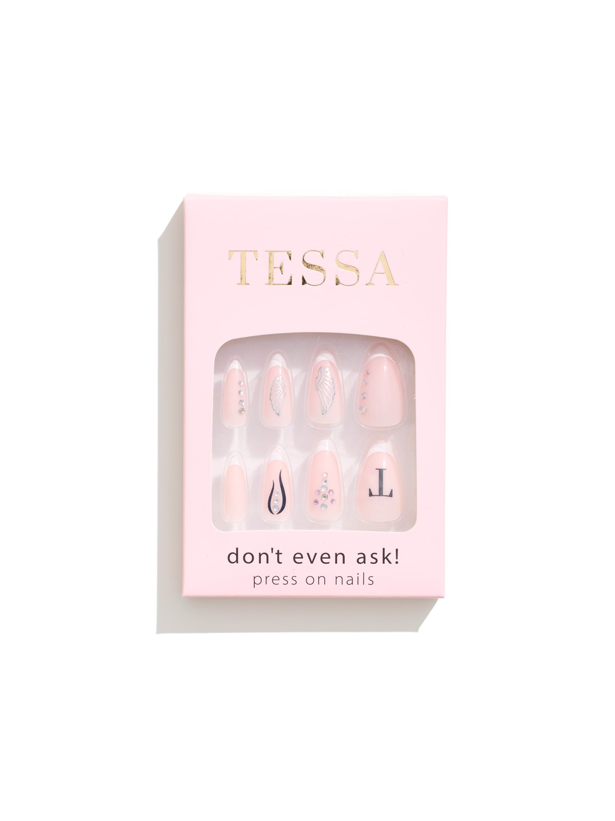 TESSA Don't Even Ask Press On Nails, Makeup
