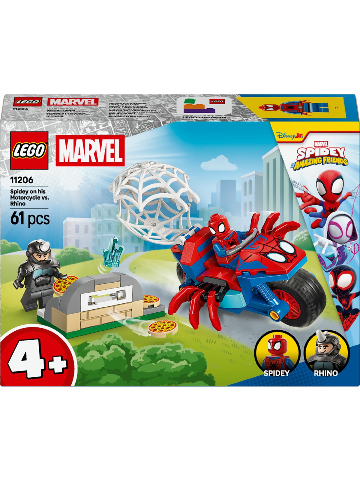 LEGO Super Herøs Marvel 11206 Spidey på sin motorcykel mod Rhino