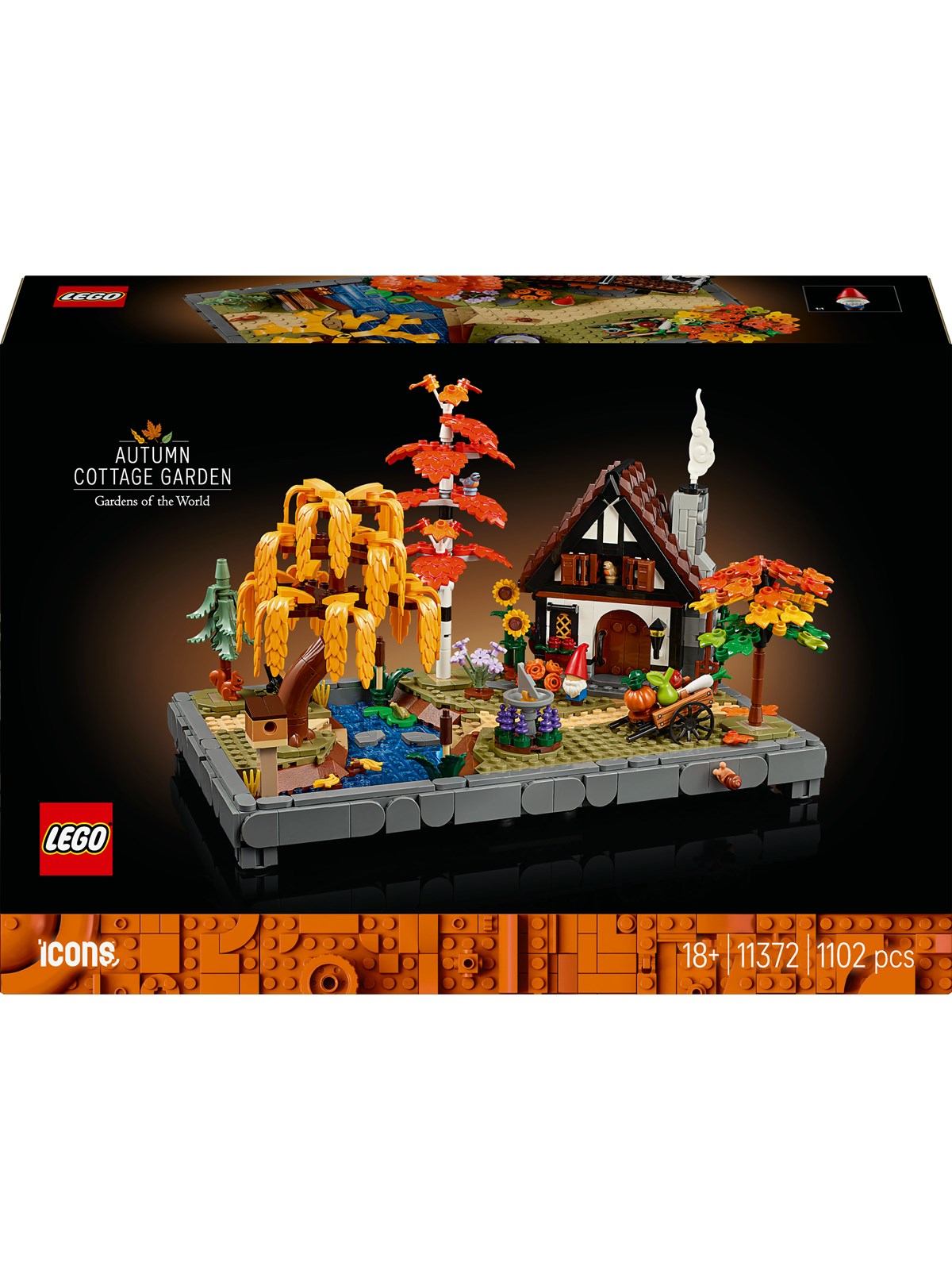 LEGO Icons 11372 Efterårshave og hytte