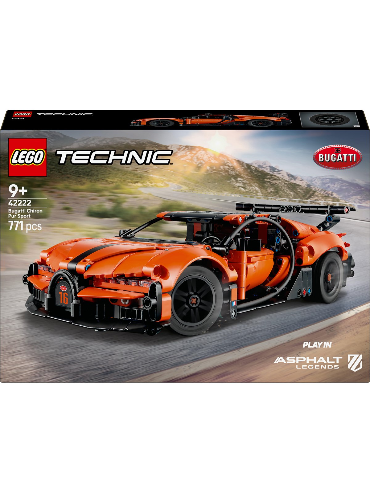 LEGO Technic 42222 Bugatti Chiron Pur Sport-hyperbil