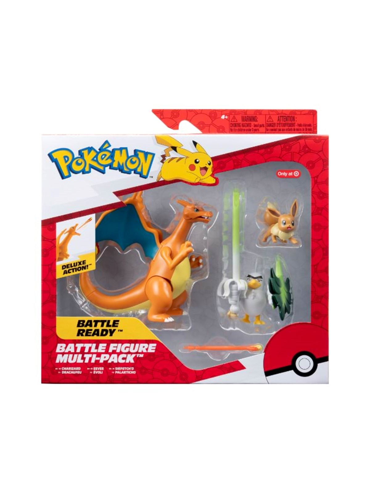 Pokemon Battle Figure Multi-Pack with Charizard Eevee and Sirfetch'd, Pokemon