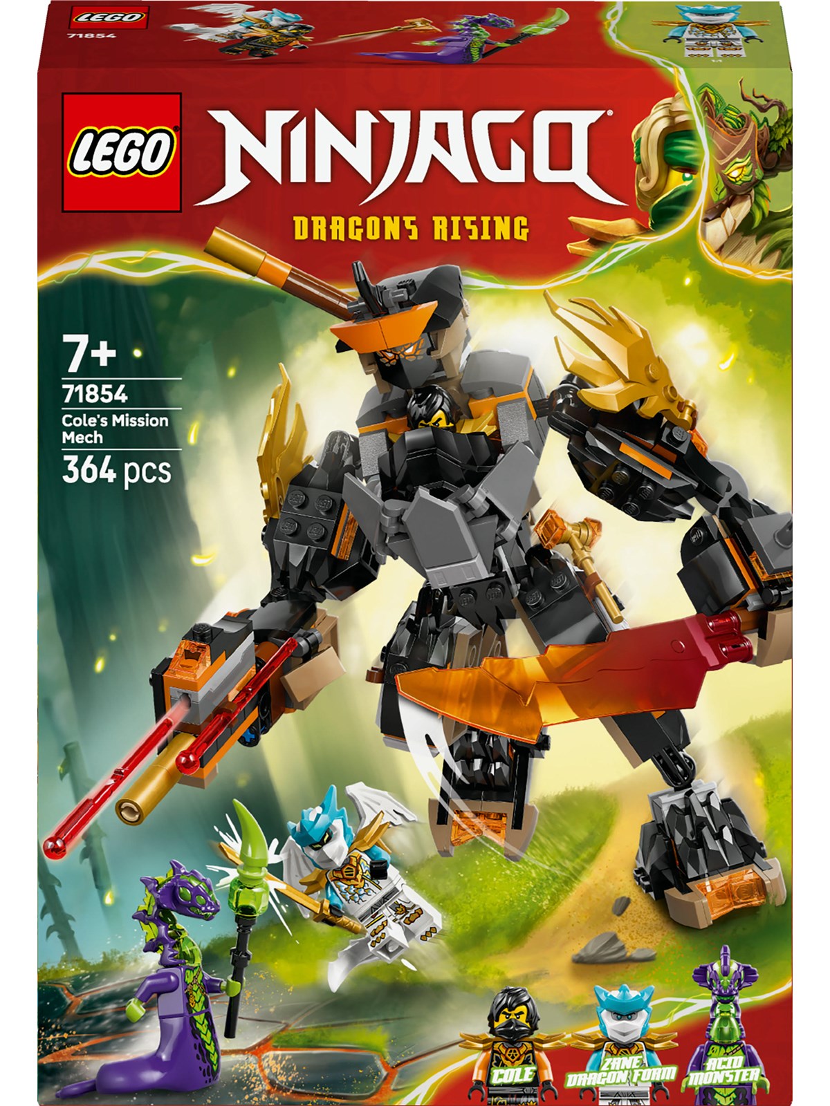 LEGO Ninjago 71854 Coles missions-mech og drage-Zane