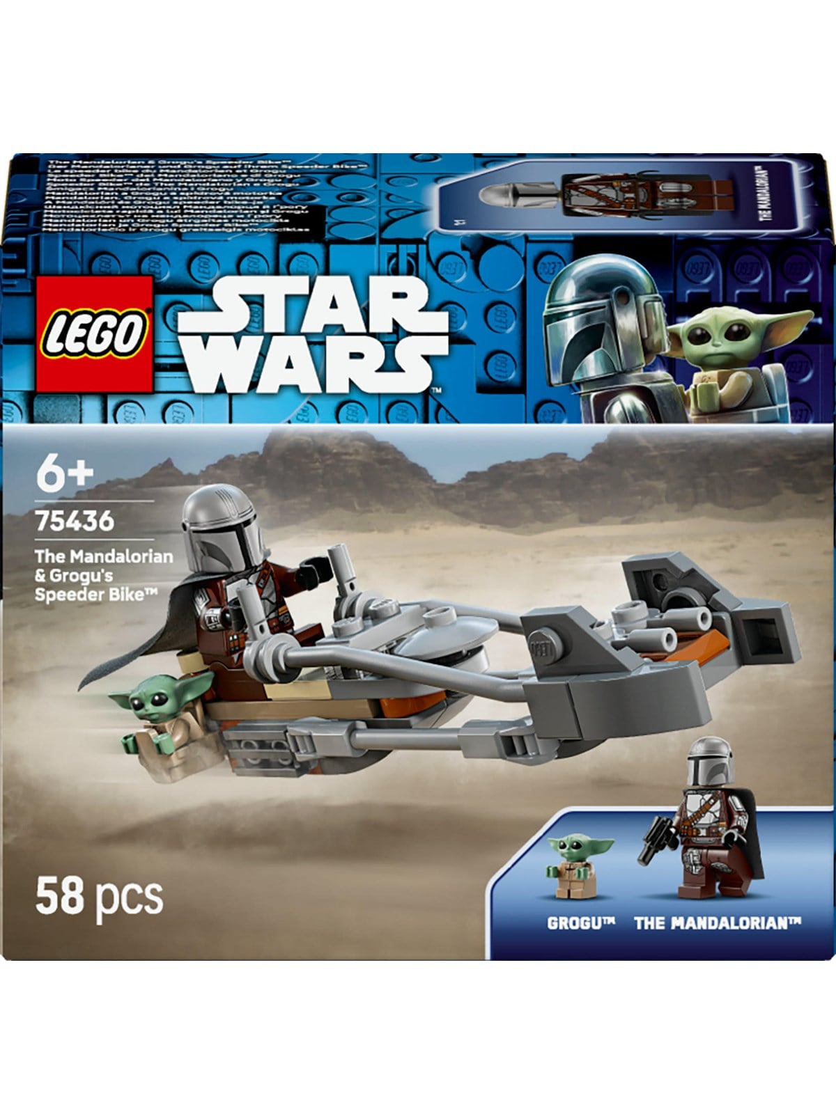 LEGO Star Wars 75436 Mandalorianeren og Grogus speederbike