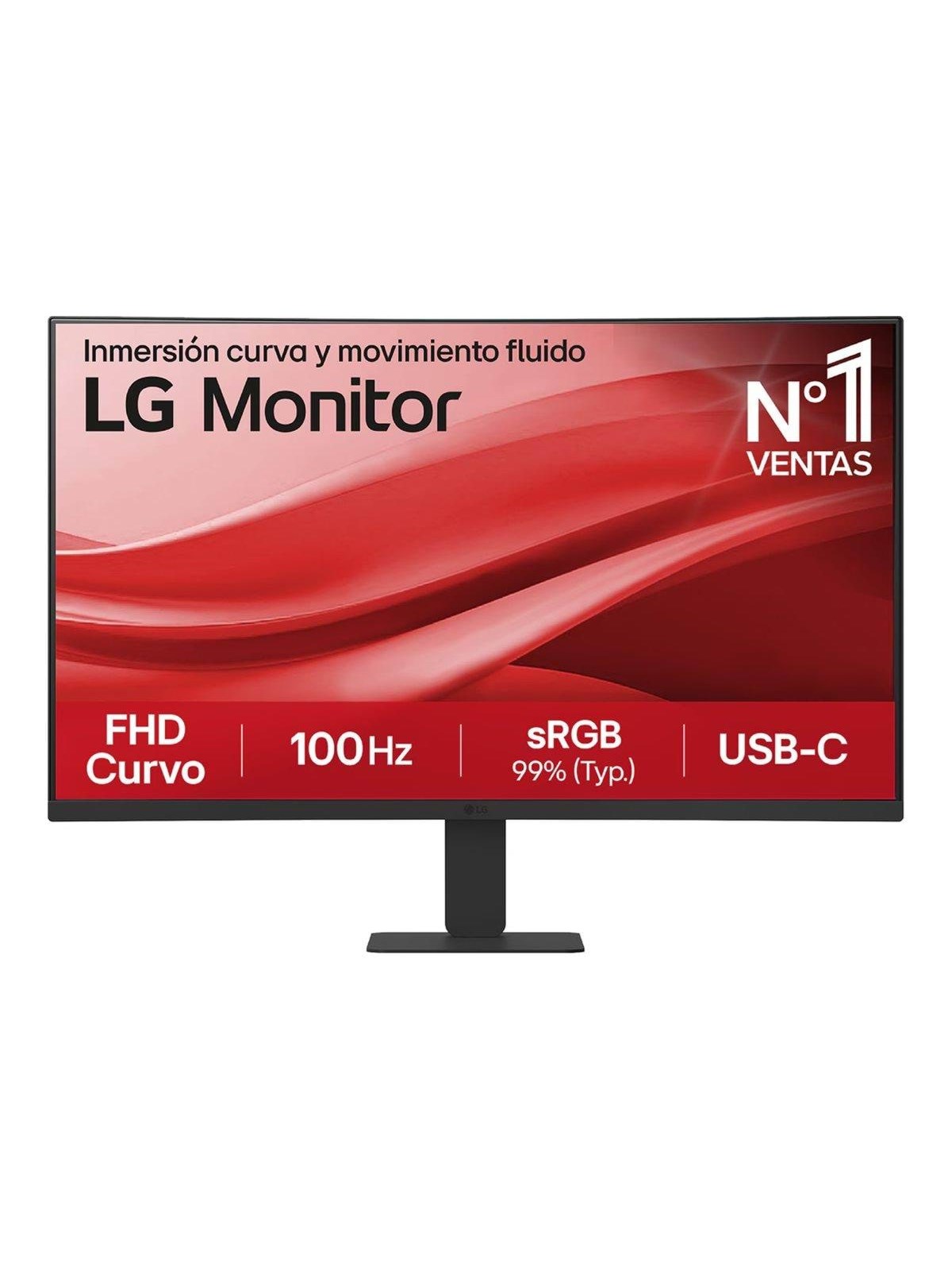 27" LG 27U421A-B - 1920x1080 (FHD) - 100Hz - VA - 15W USB-C, Computerskærm