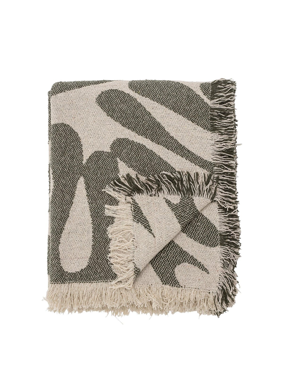 Bloomingville - Alk Throw - Green - Cotton, Boligindretning