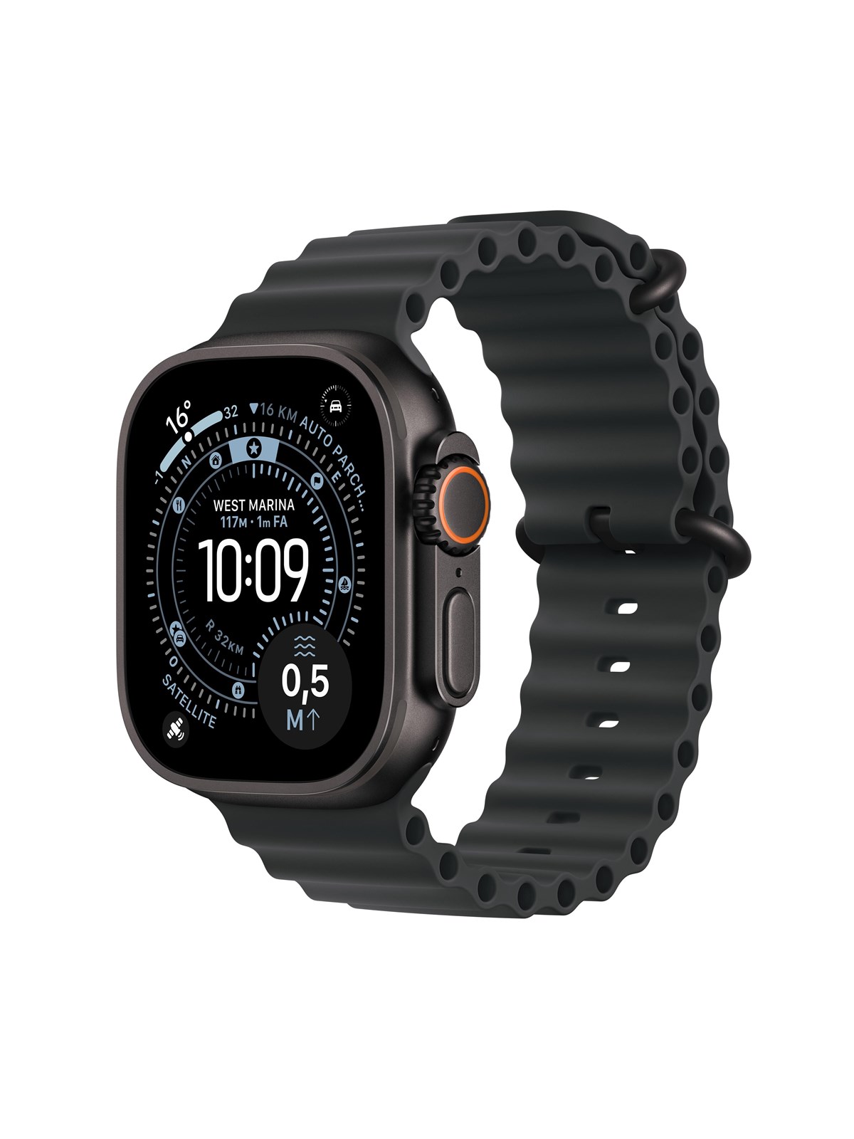 Apple Watch Ultra 3 GPS + Cellular 49mm Black Titanium Case with Black Ocean Band